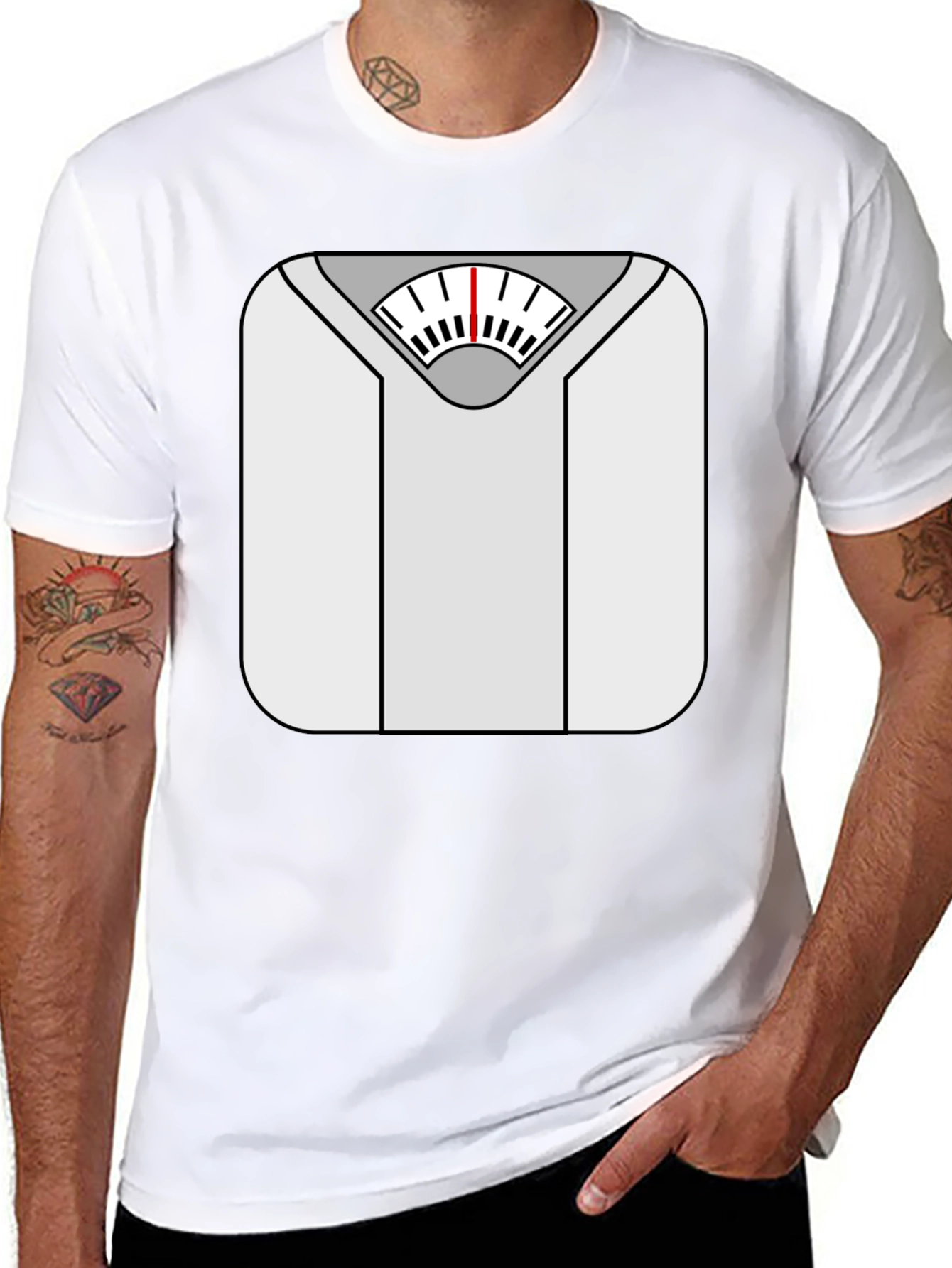 Weight Scale Graphic Tee - Funny Fitness Shirt