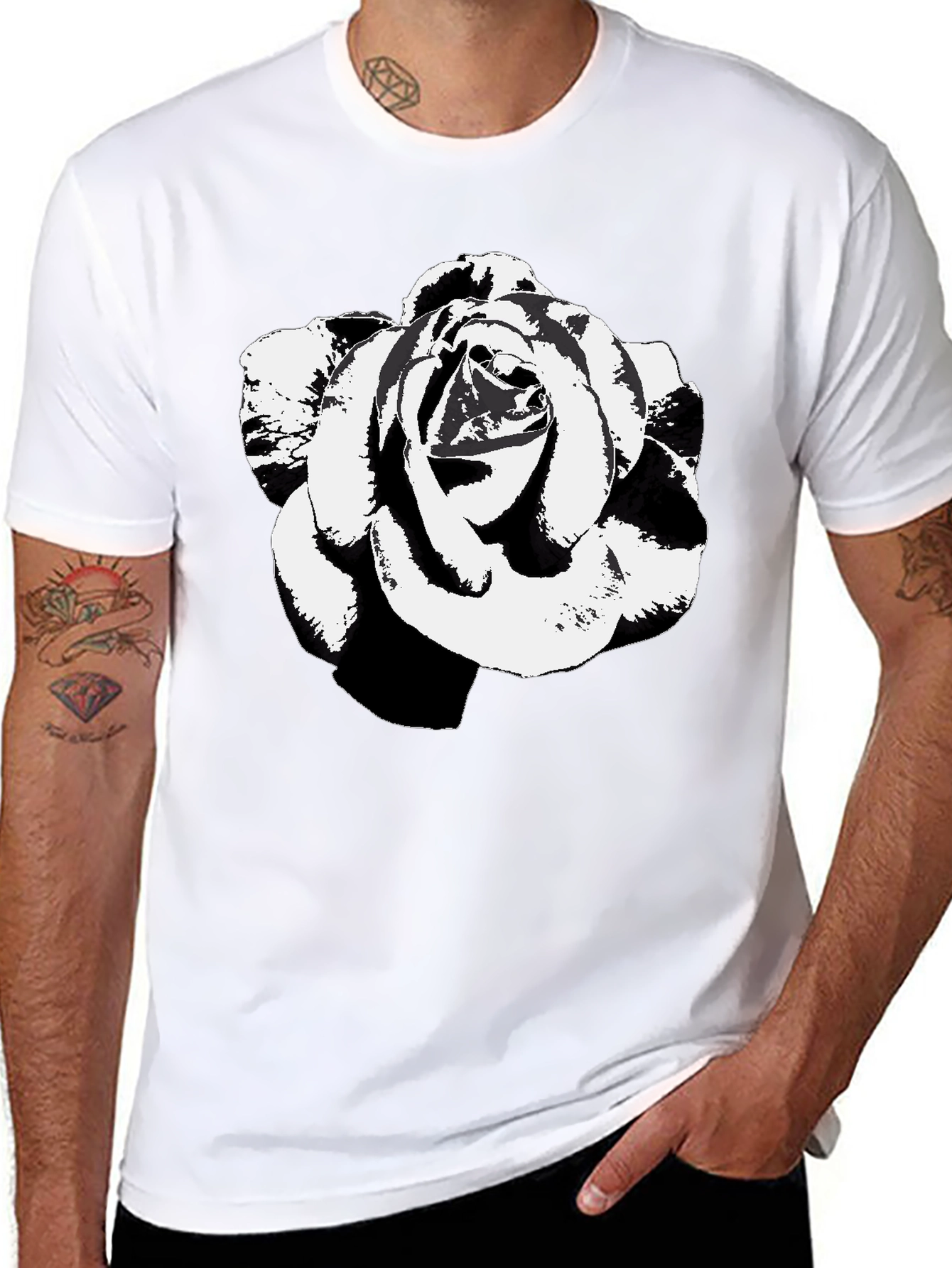 Black Rose Graphic Tee - Stylish & Unique