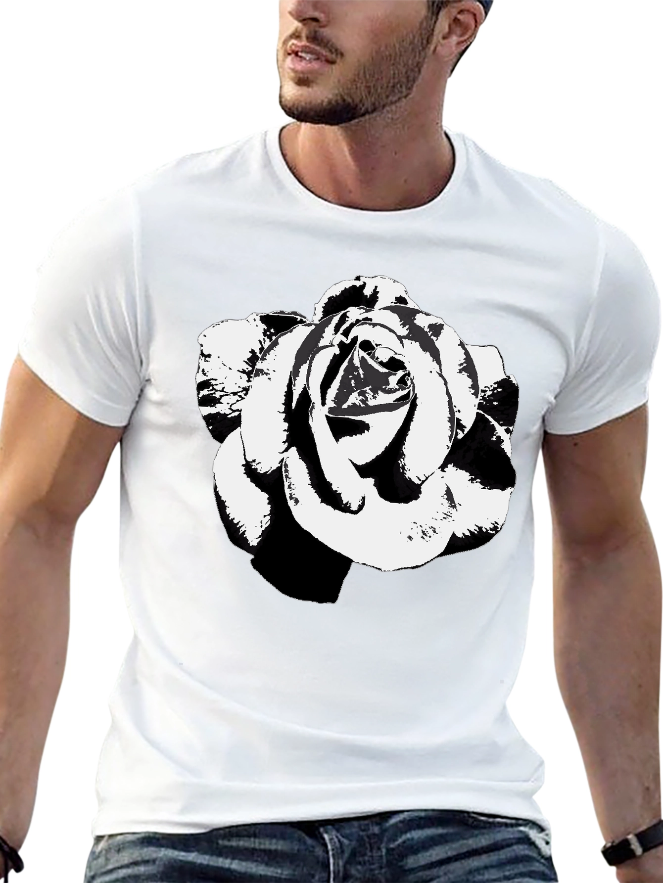 Black Rose Graphic Tee - Stylish & Unique
