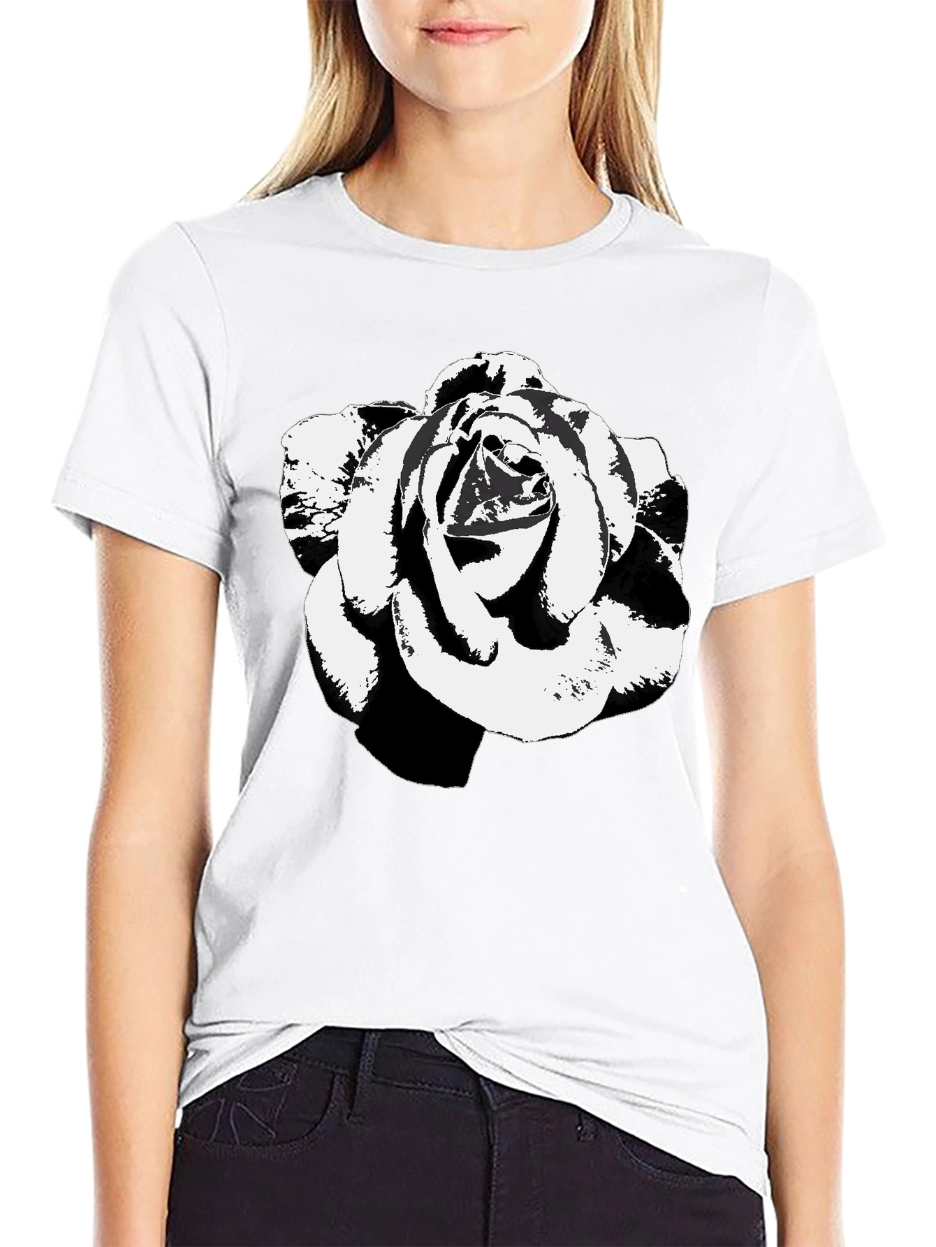 Black Rose Graphic Tee - Stylish & Unique