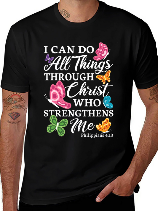 I Can Do All Things Through Christ Butterfly T-Shirt
