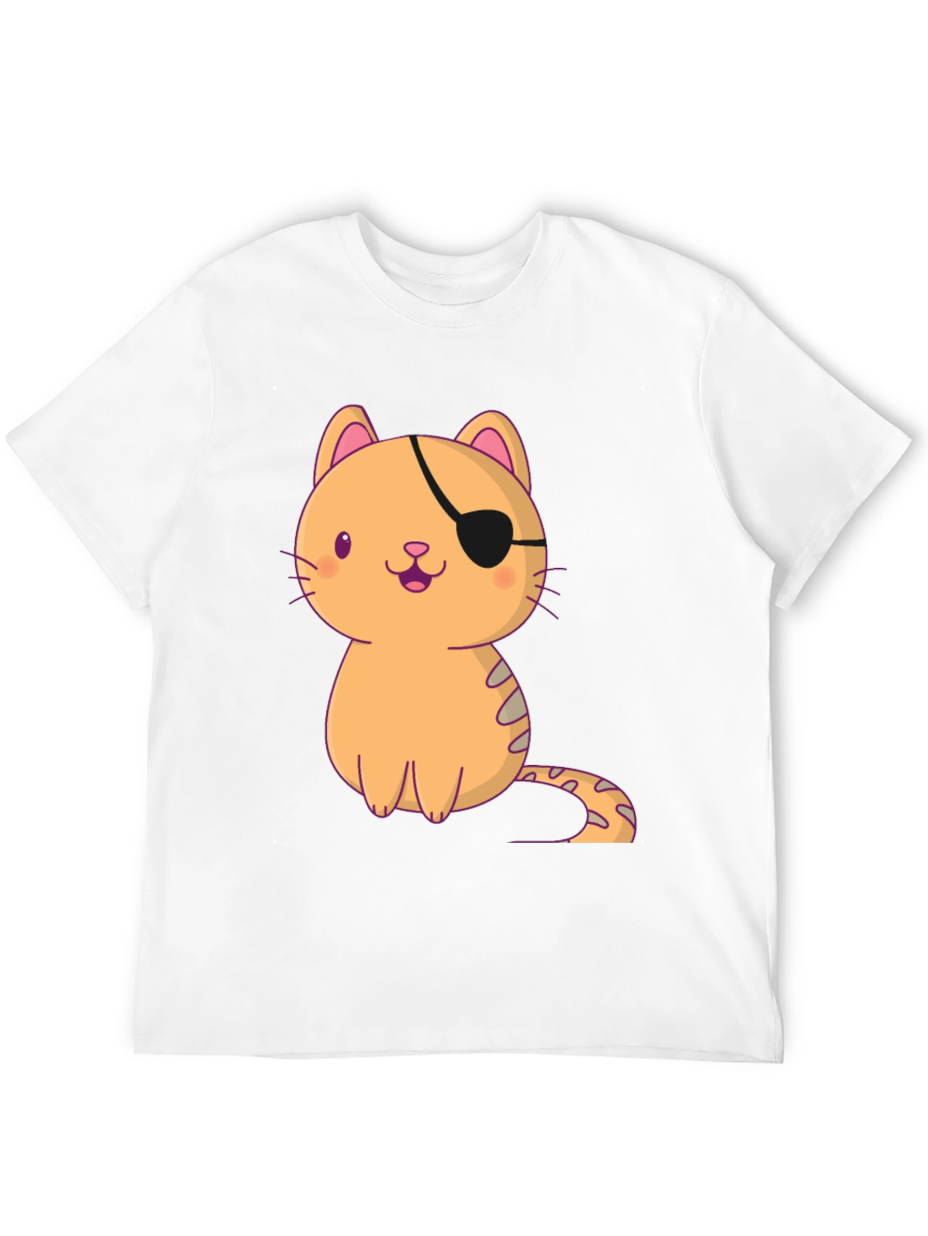 Pirate Cat Graphic T-Shirt - Cute Kitten Design
