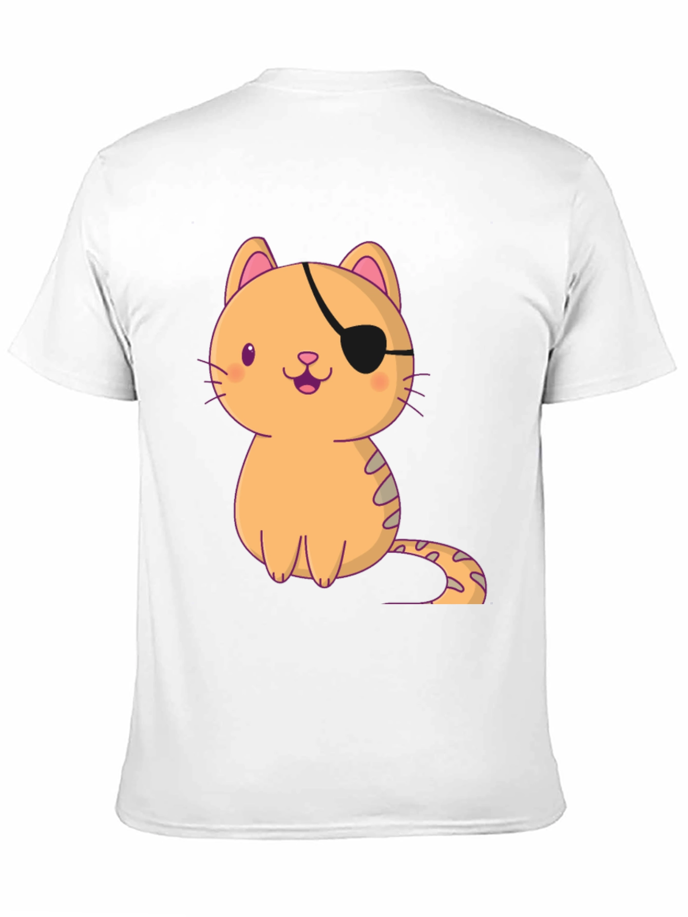 Pirate Cat Graphic T-Shirt - Cute Kitten Design