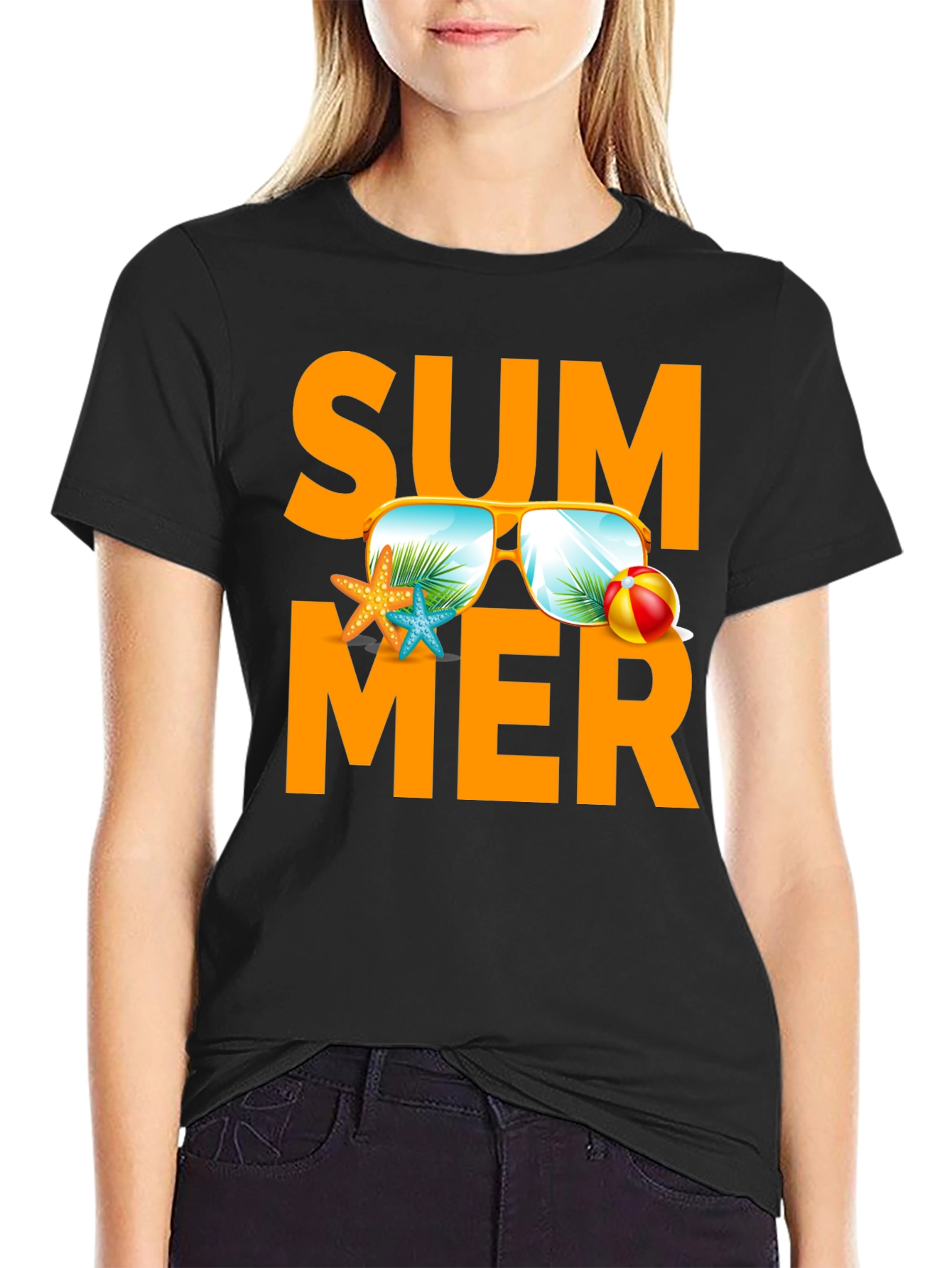 Summer Fun Graphic Tee - Black