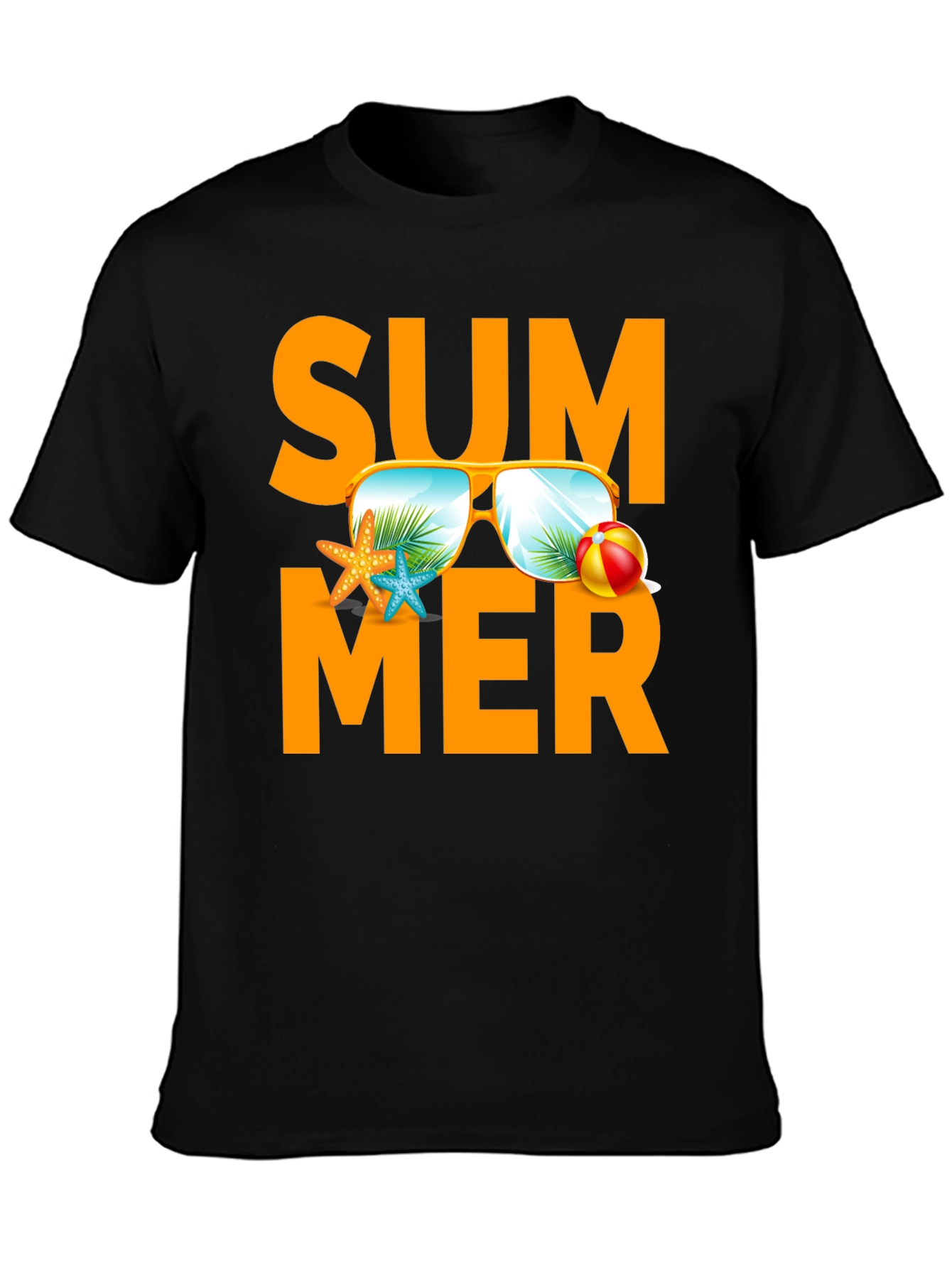 Summer Fun Graphic Tee - Black