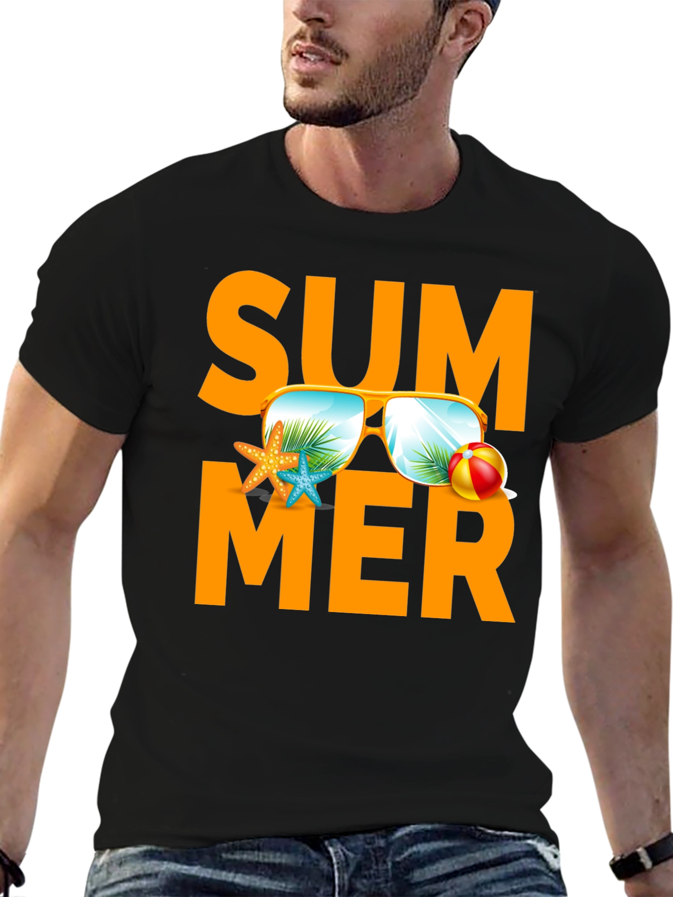 Summer Fun Graphic Tee - Black