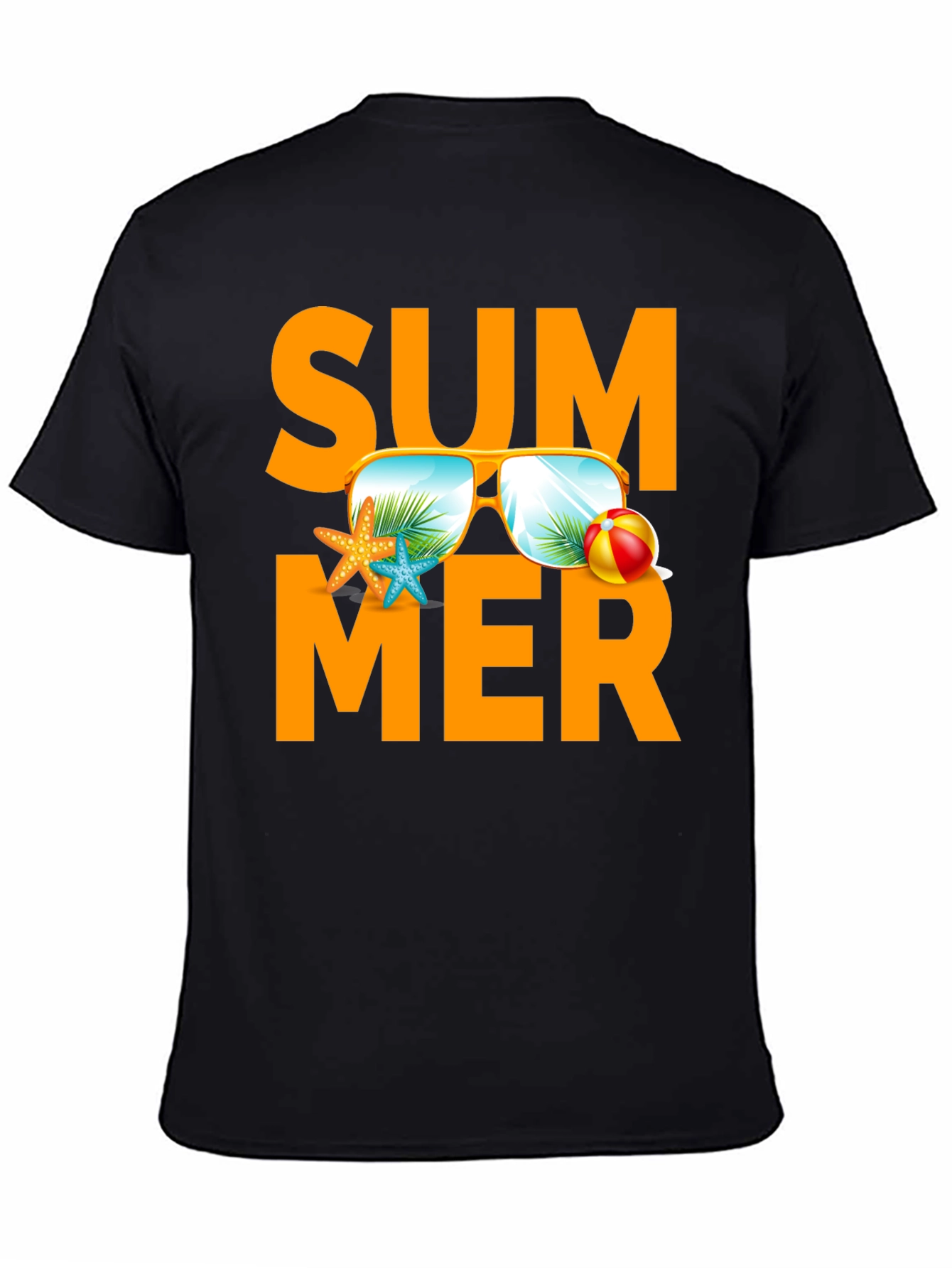 Summer Fun Graphic Tee - Black