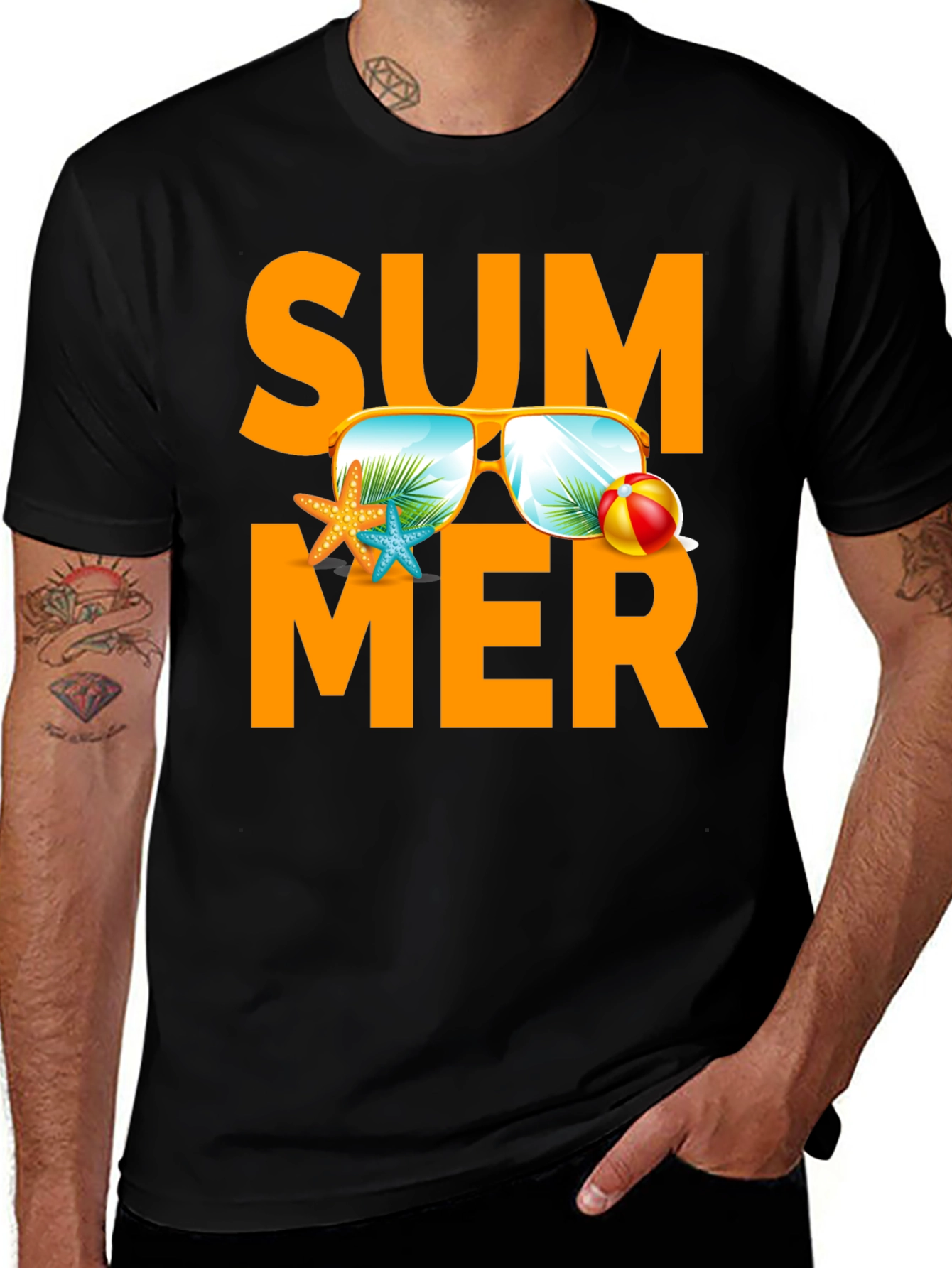 Summer Fun Graphic Tee - Black