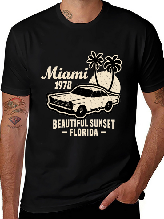Miami 1978 T-Shirt - Vintage Sunset Florida Tee