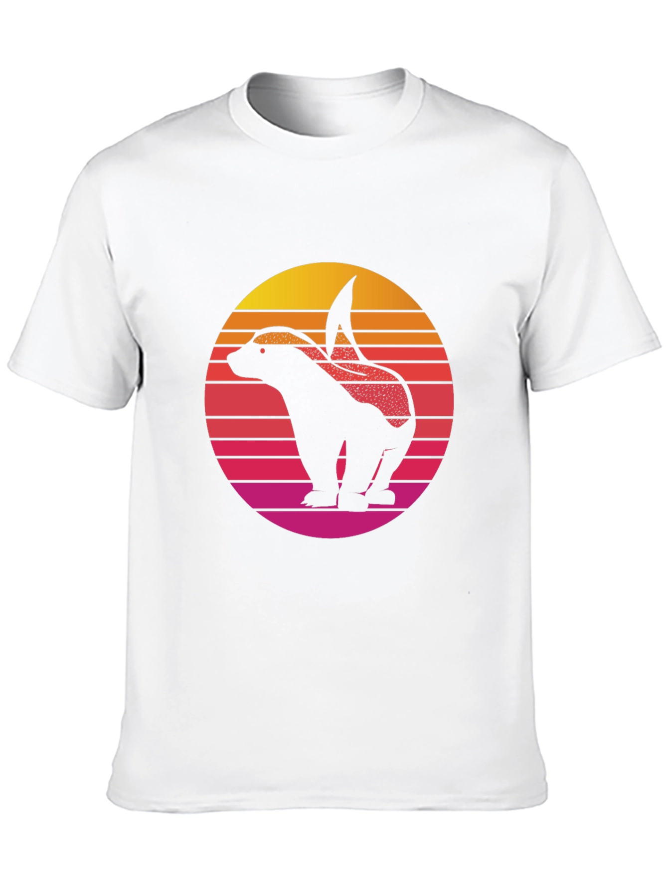 Retro Badger Sunset Graphic Tee