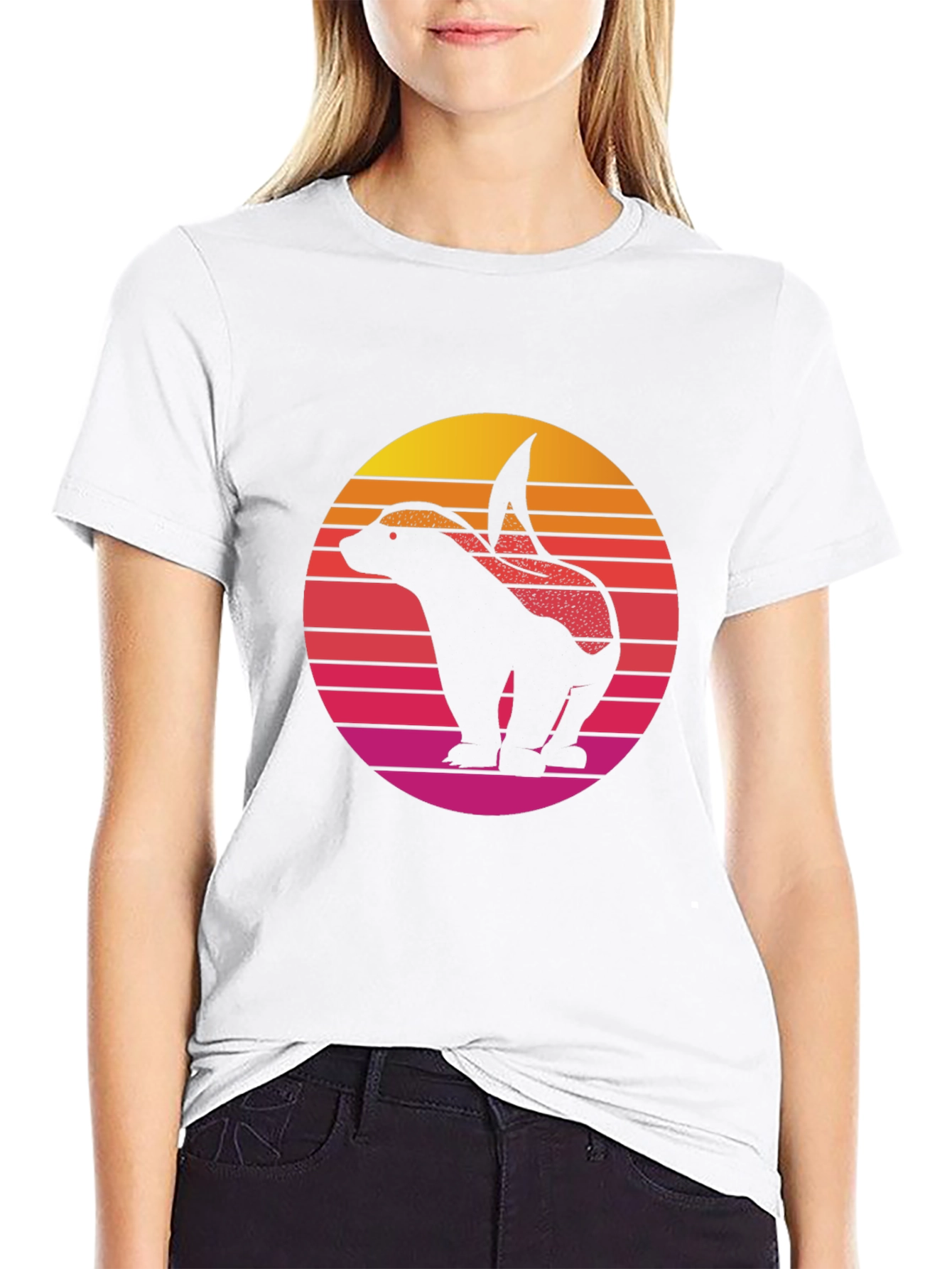 Retro Badger Sunset Graphic Tee