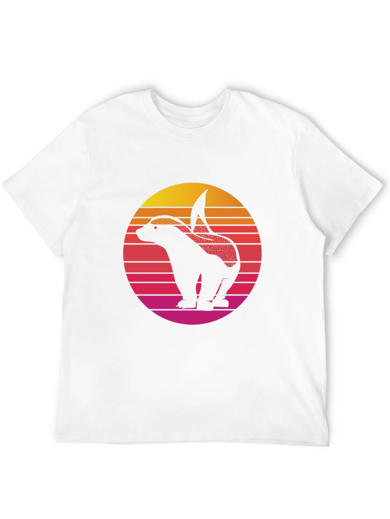Retro Badger Sunset Graphic Tee
