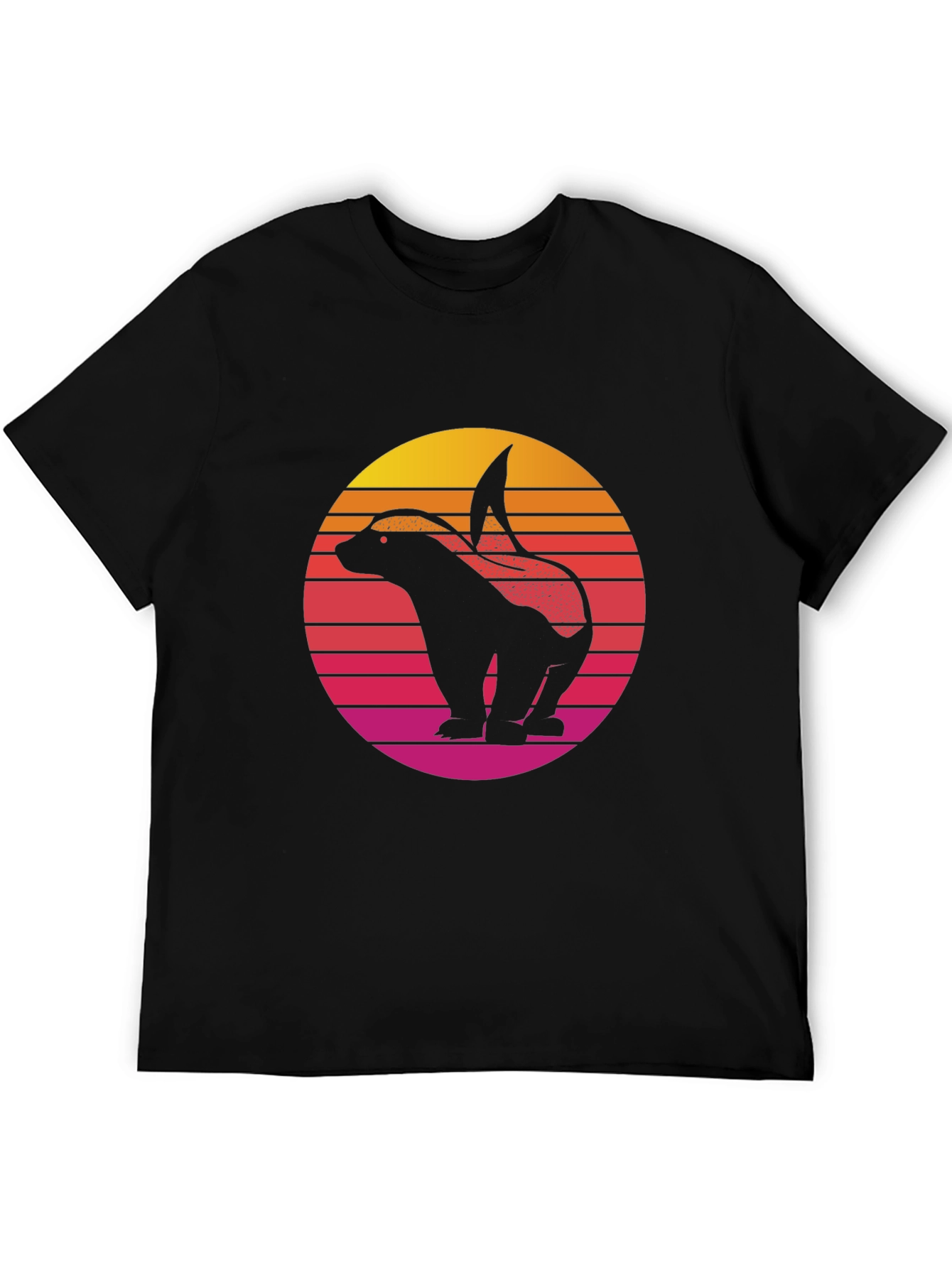 Retro Badger Sunset Graphic Tee