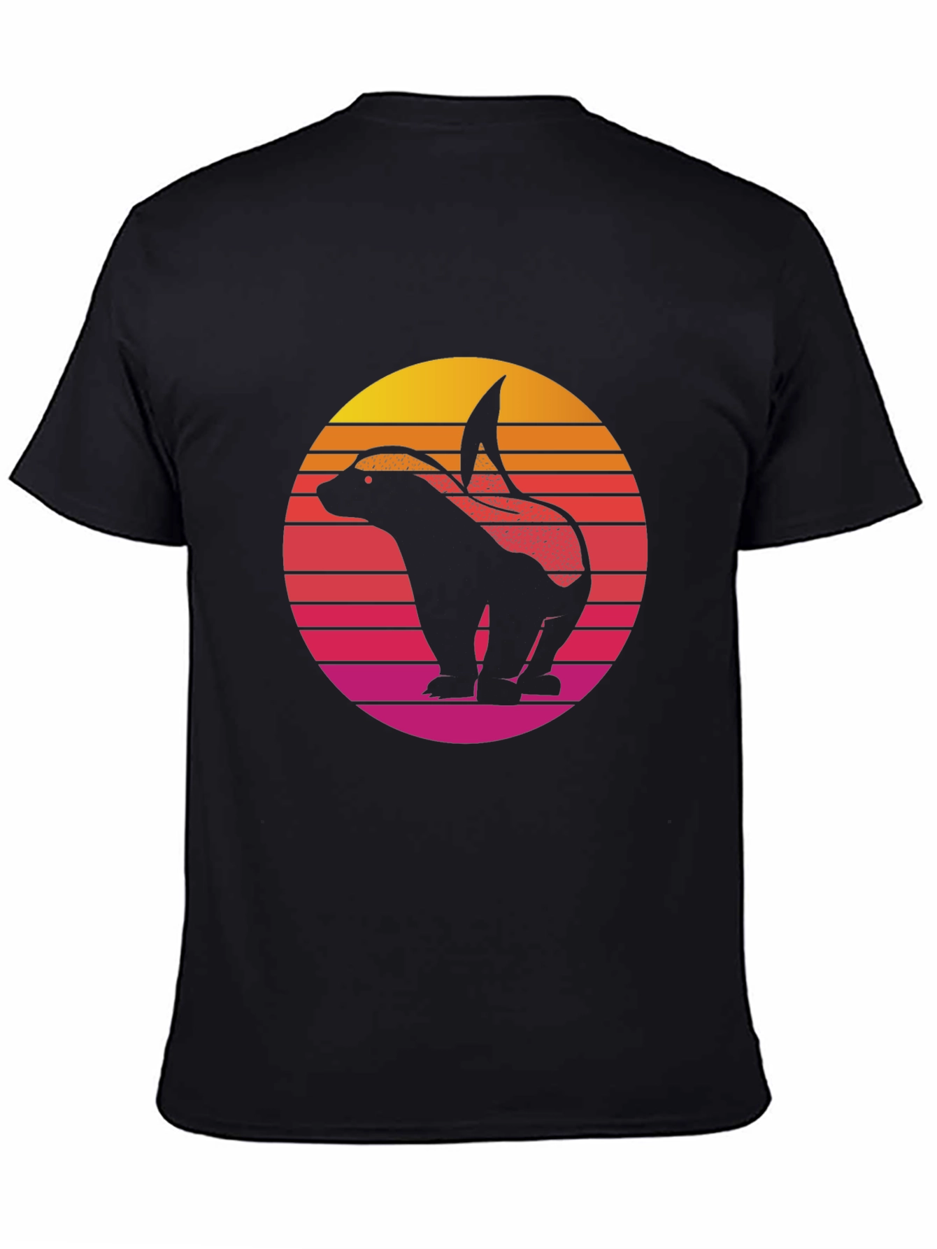 Retro Badger Sunset Graphic Tee