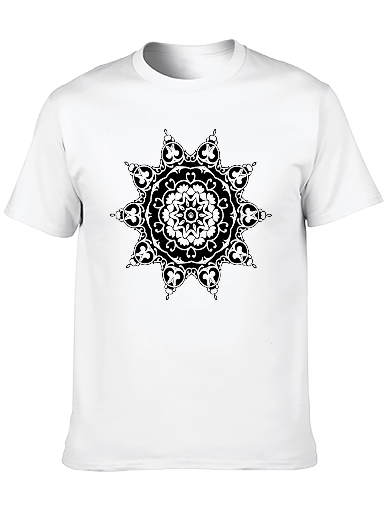 Black Mandala Graphic Tee - Stylish Casual Wear
