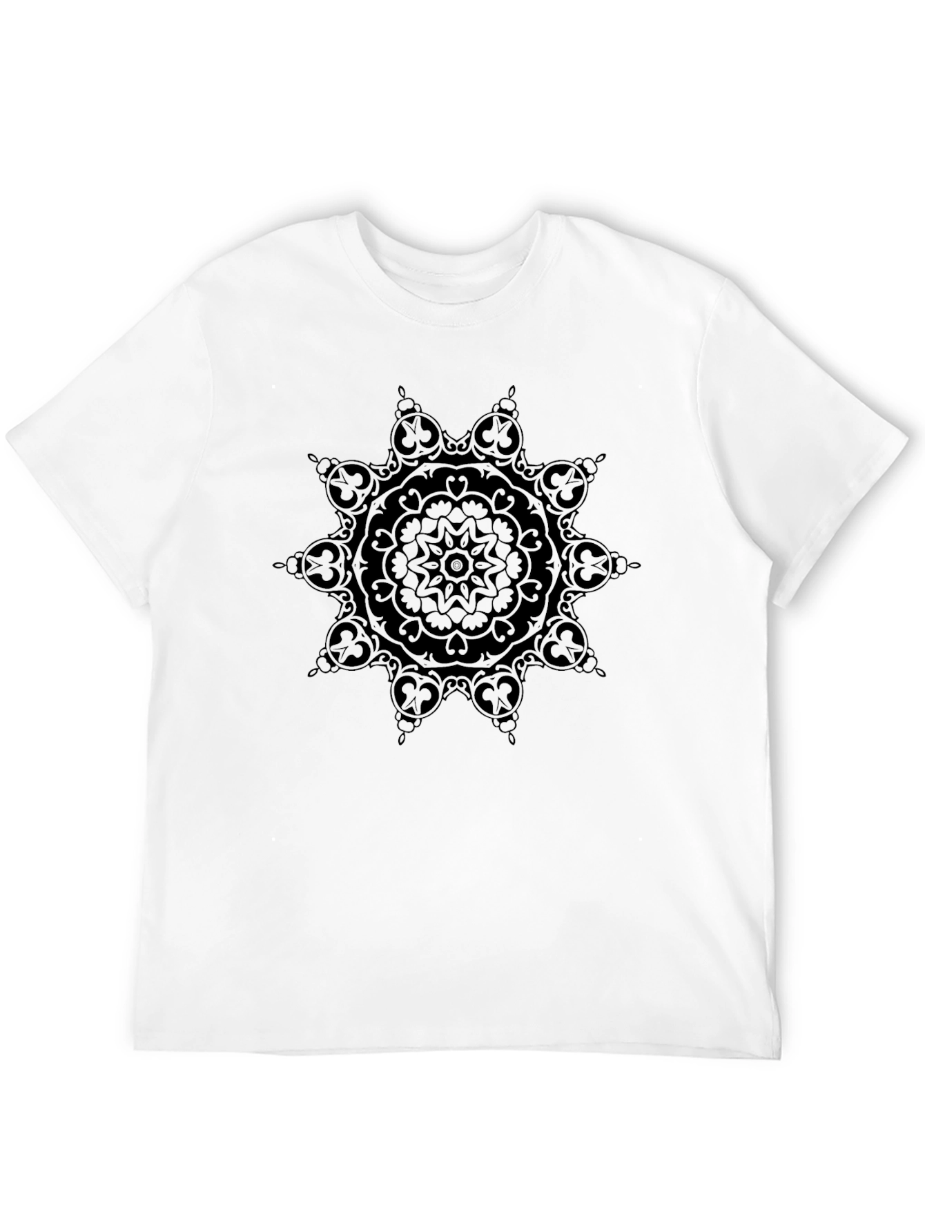 Black Mandala Graphic Tee - Stylish Casual Wear