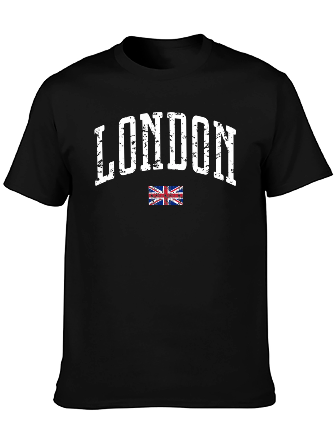 London UK Flag Graphic Tee - Black