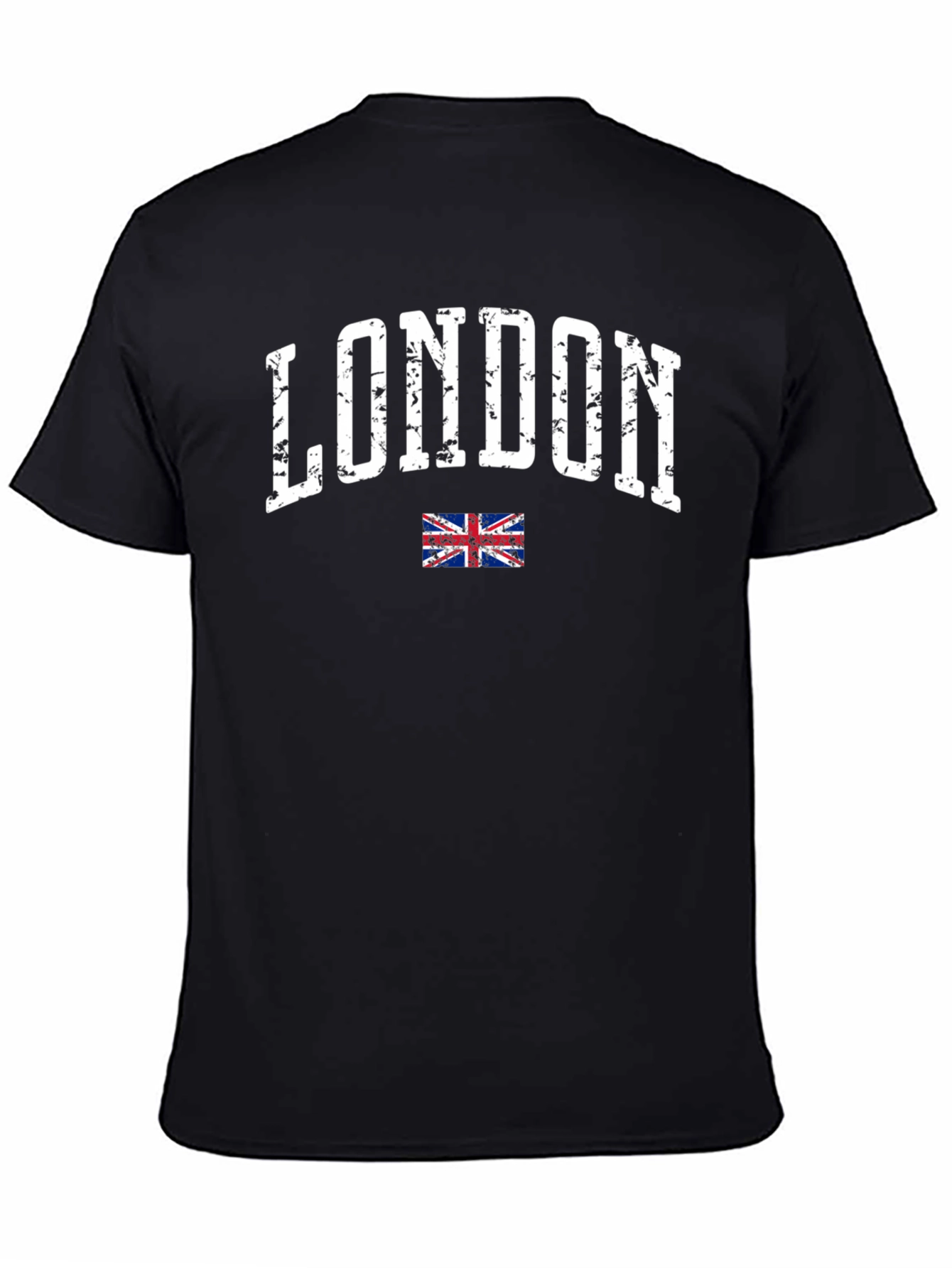 London UK Flag Graphic Tee - Black