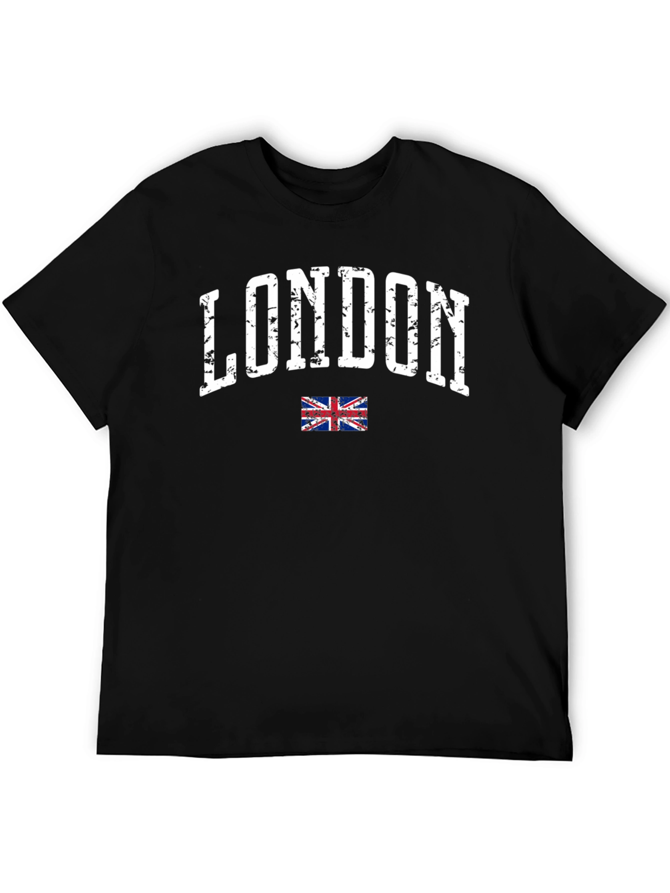 London UK Flag Graphic Tee - Black