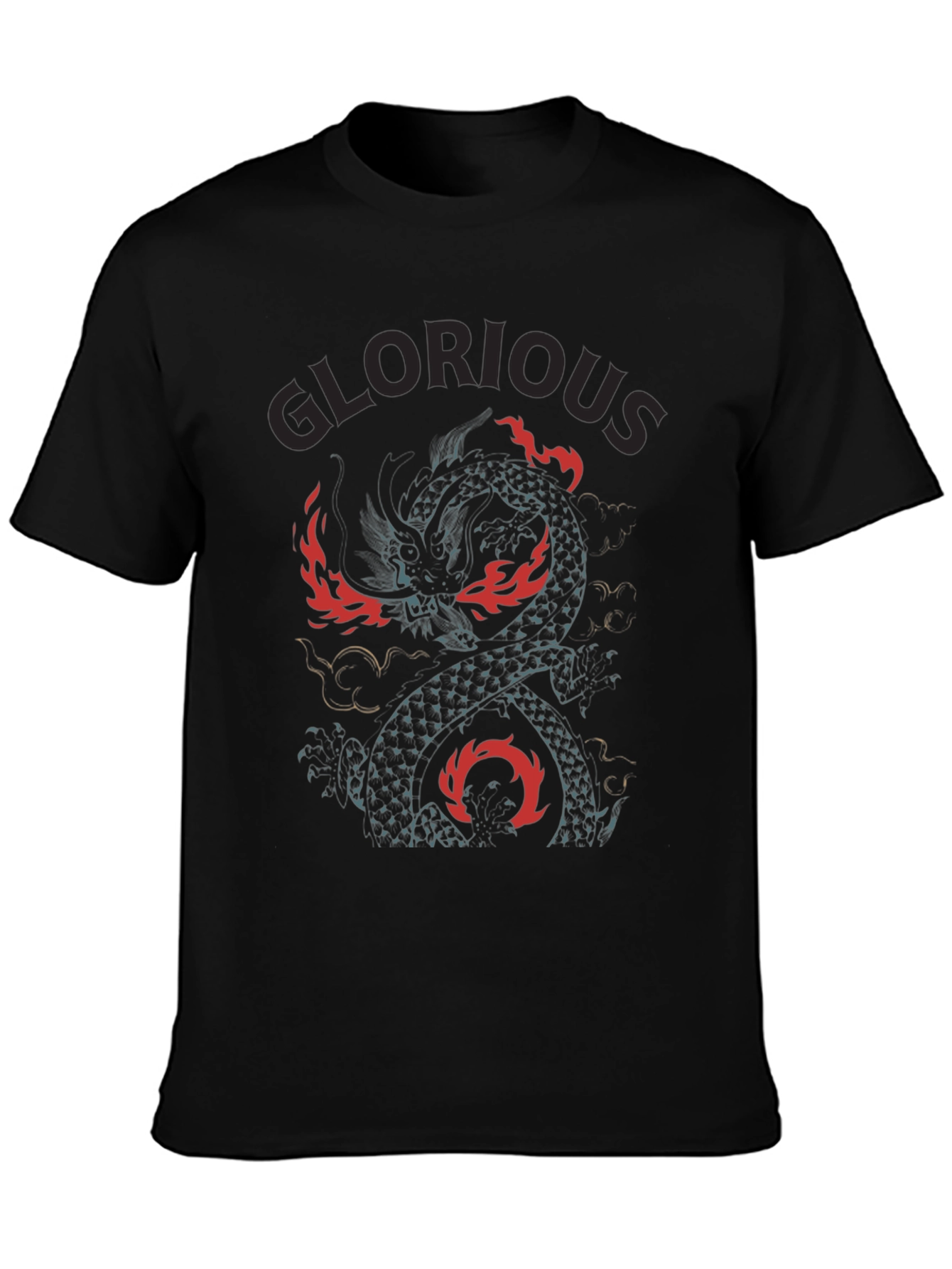 Glorious Dragon Graphic Tee - Black