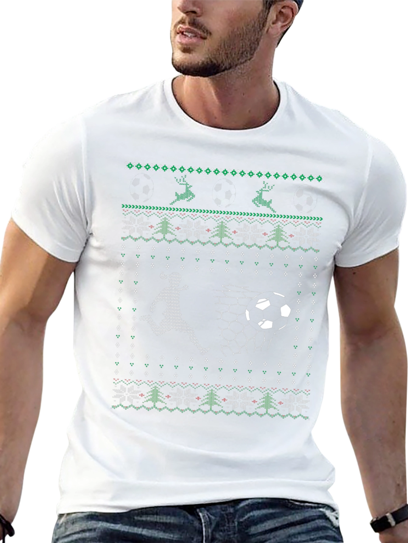 Soccer Ugly Christmas Sweater T-Shirt