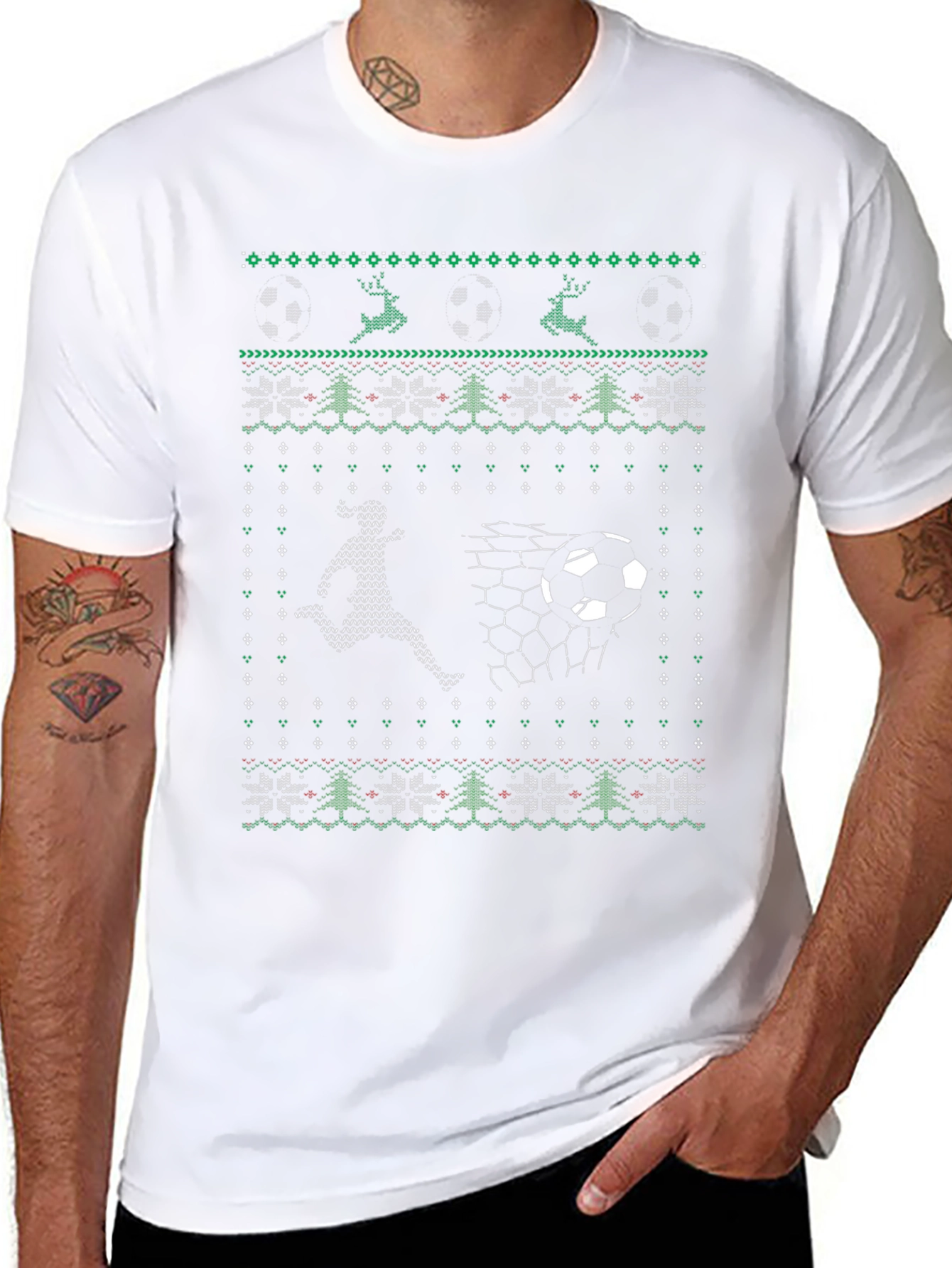 Soccer Ugly Christmas Sweater T-Shirt