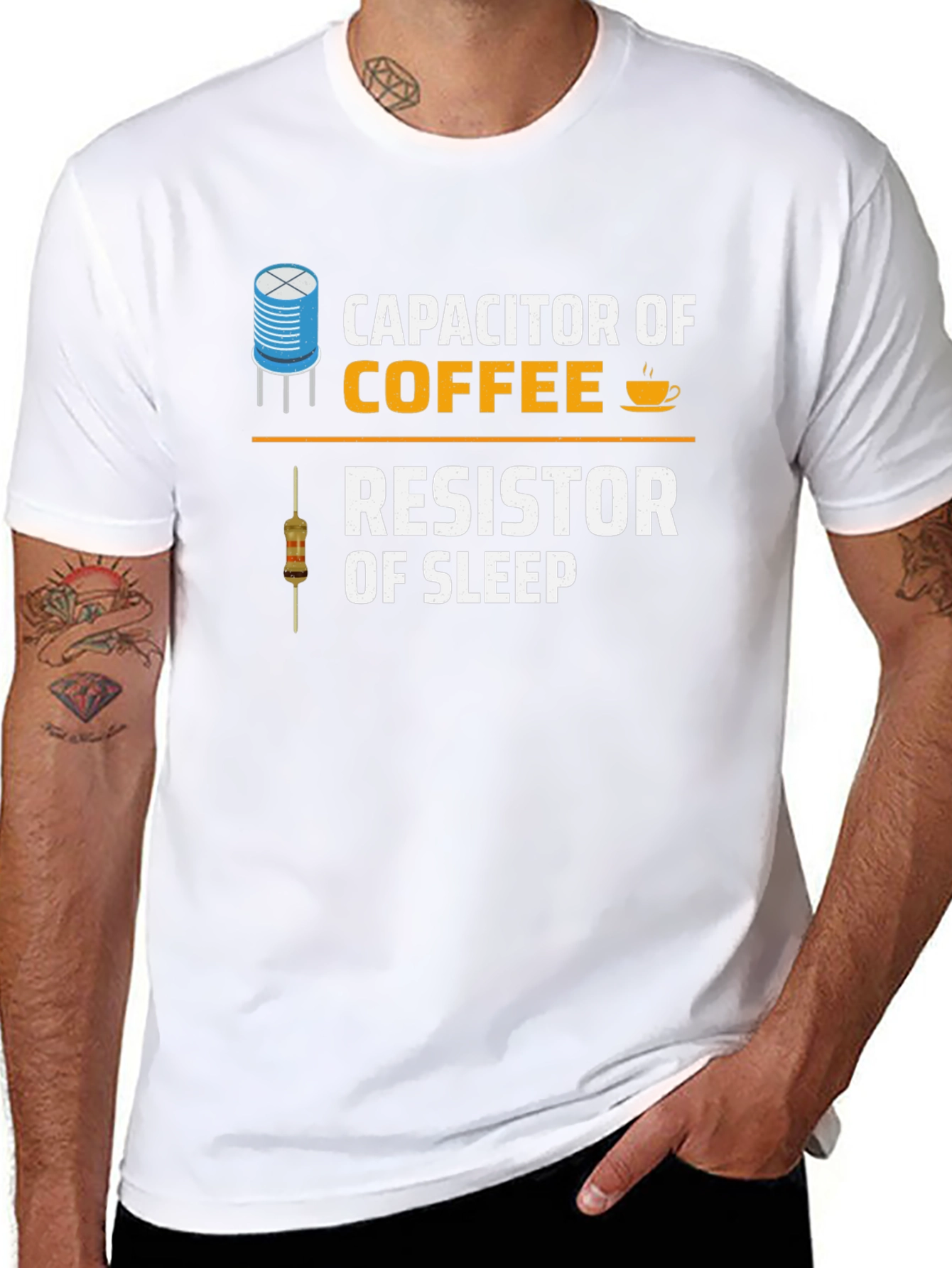Capacitor of Coffee Resistor of Sleep T-Shirt