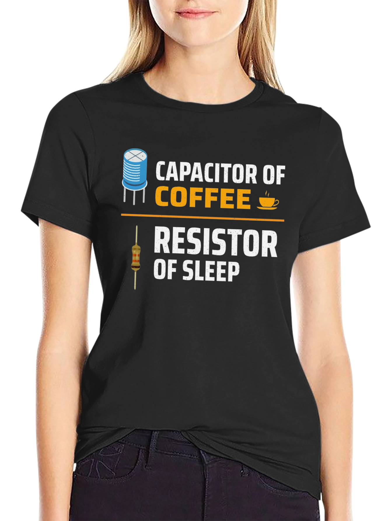 Capacitor of Coffee Resistor of Sleep T-Shirt