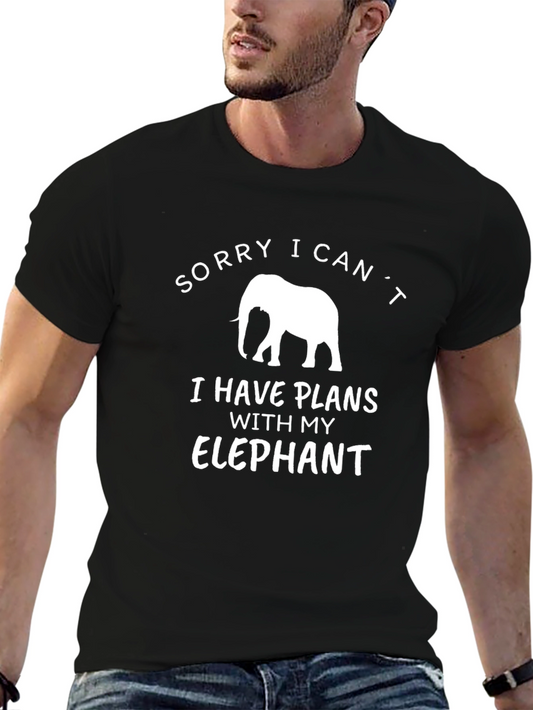 Sorry I Have Plans With My Elephant - Graphic T-Shirt