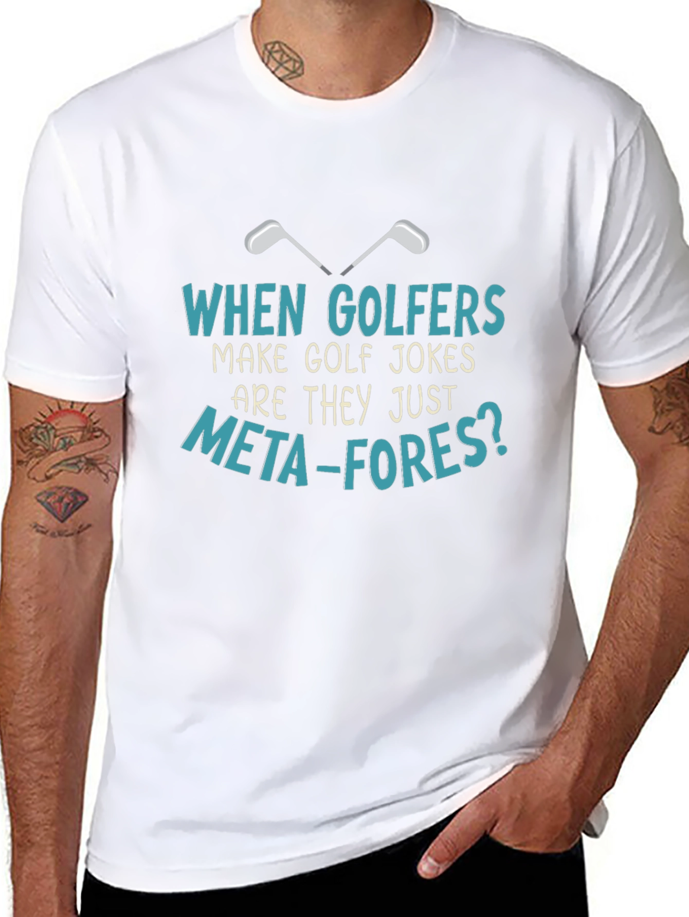 Golf Jokes T-Shirt: Meta-fores Funny Golfers Tee