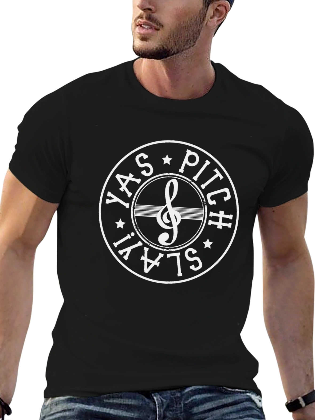 YAS Pitch Slay T-Shirt Music Note Tee