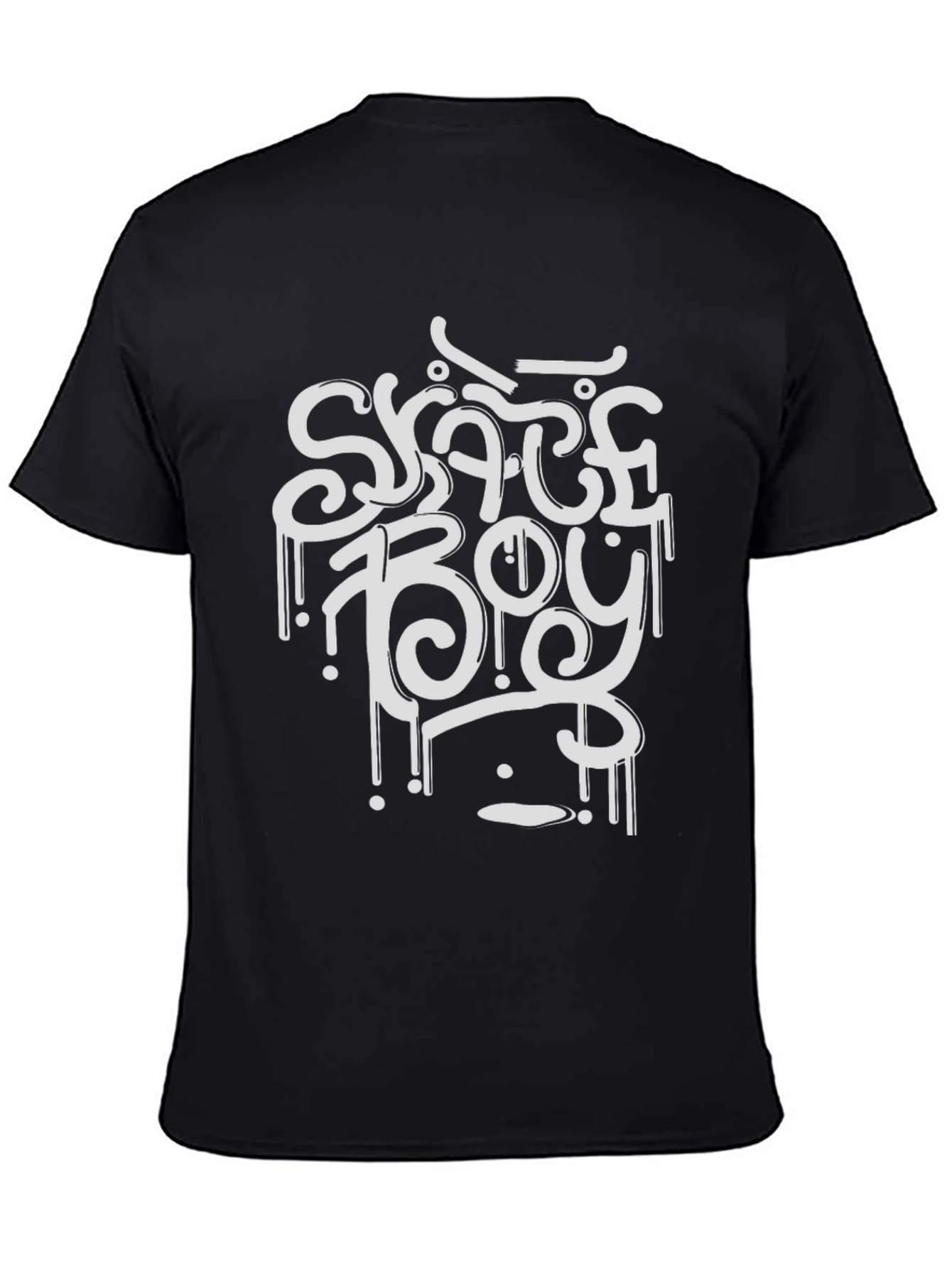 Skate Boy Black Graphic Tee