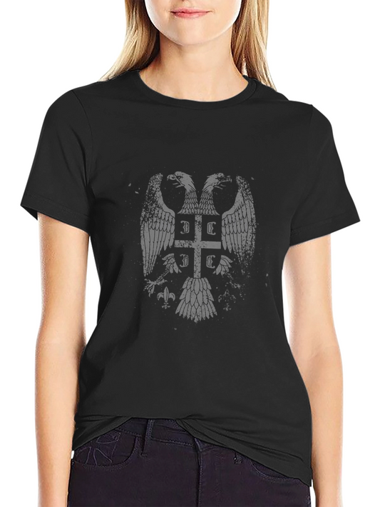 Serbian Eagle Black T-Shirt - Serbian Pride