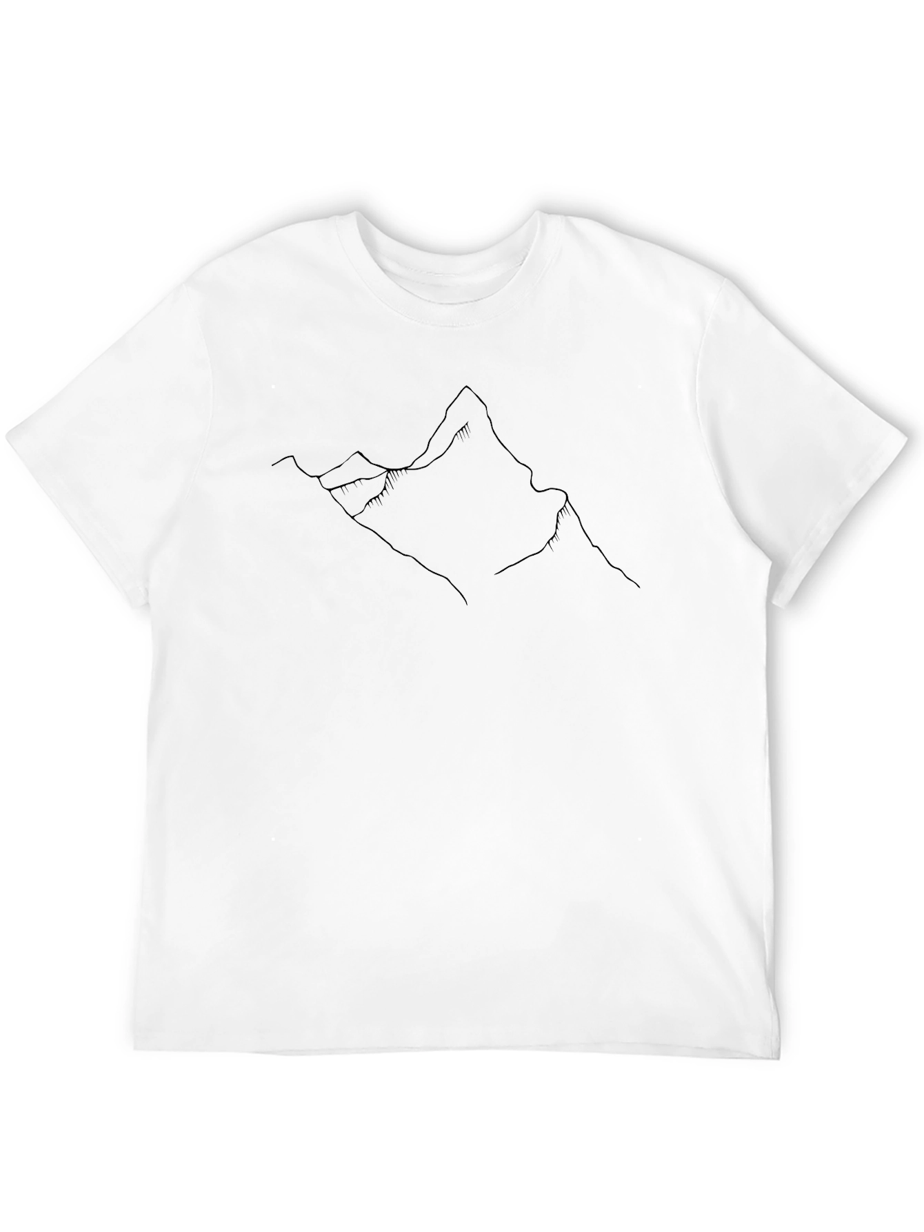 Mountain Graphic Tee - Black Cotton Blend Shirt