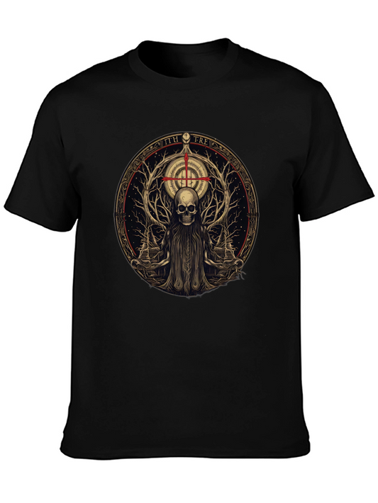 Skull and Tree Graphic Tee - Unisex Black T-Shirt