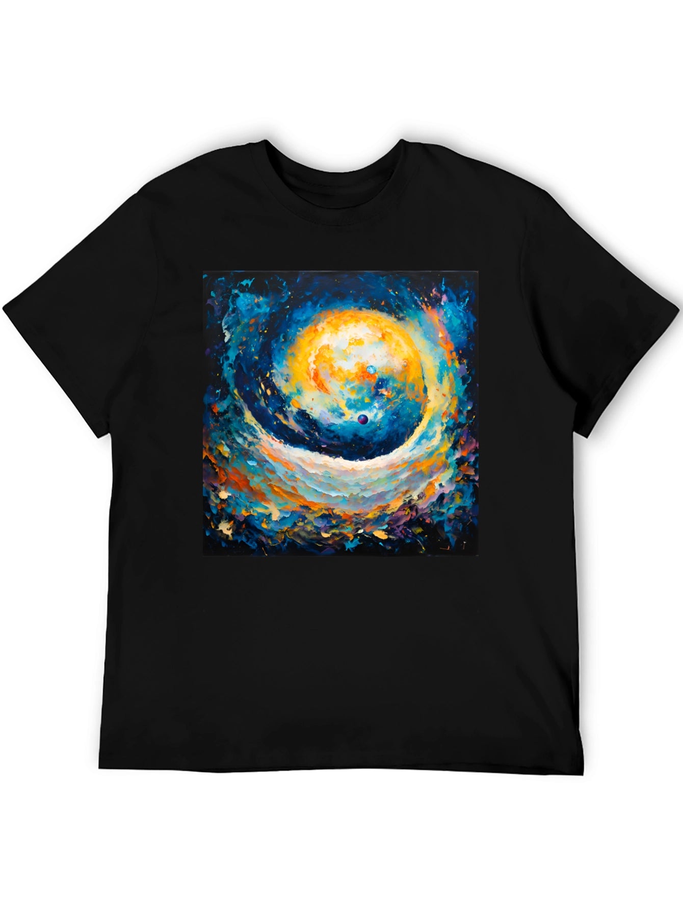 Cosmic Swirl Art T-Shirt - Galaxy Inspired Design