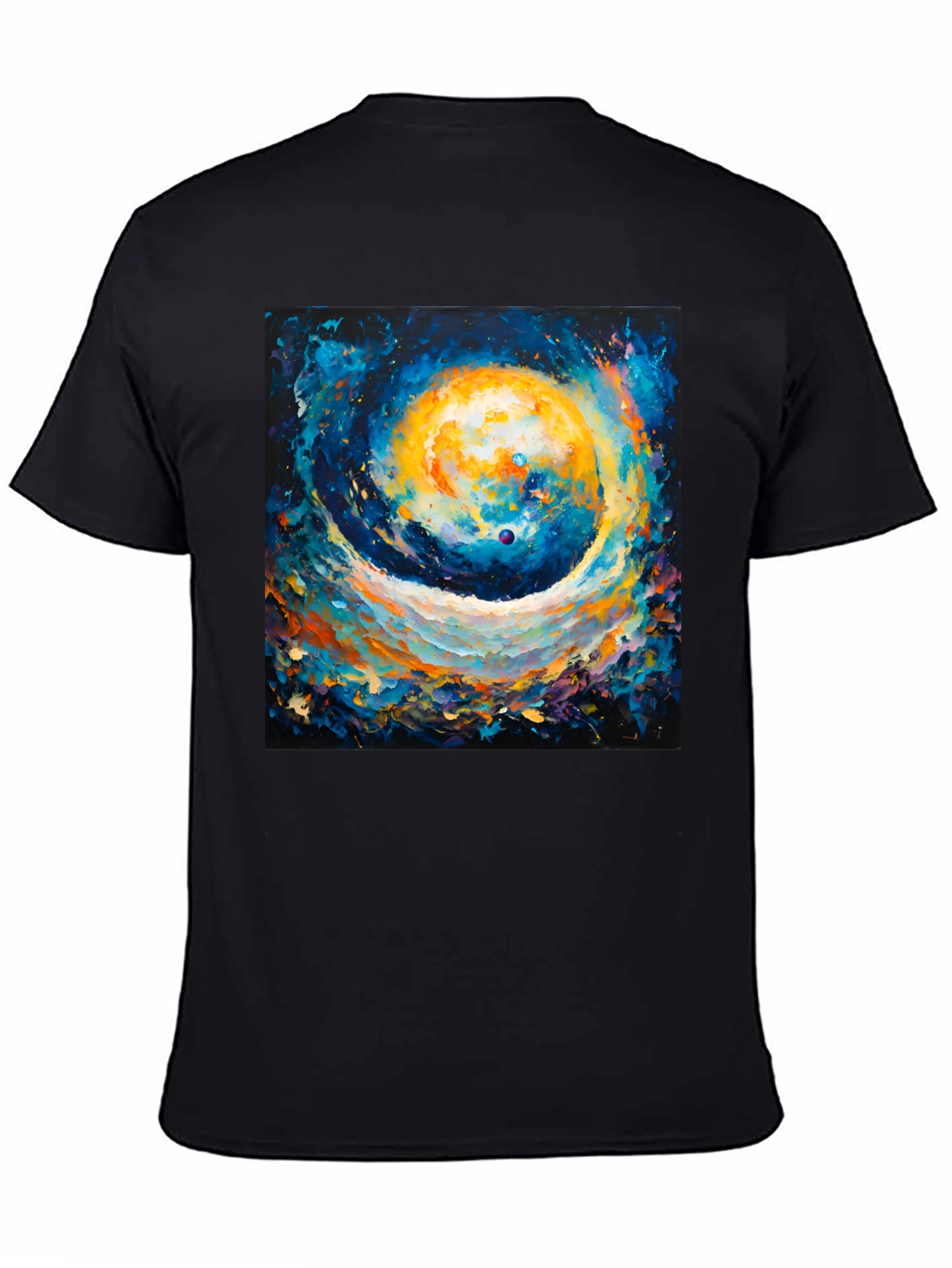 Cosmic Swirl Art T-Shirt - Galaxy Inspired Design