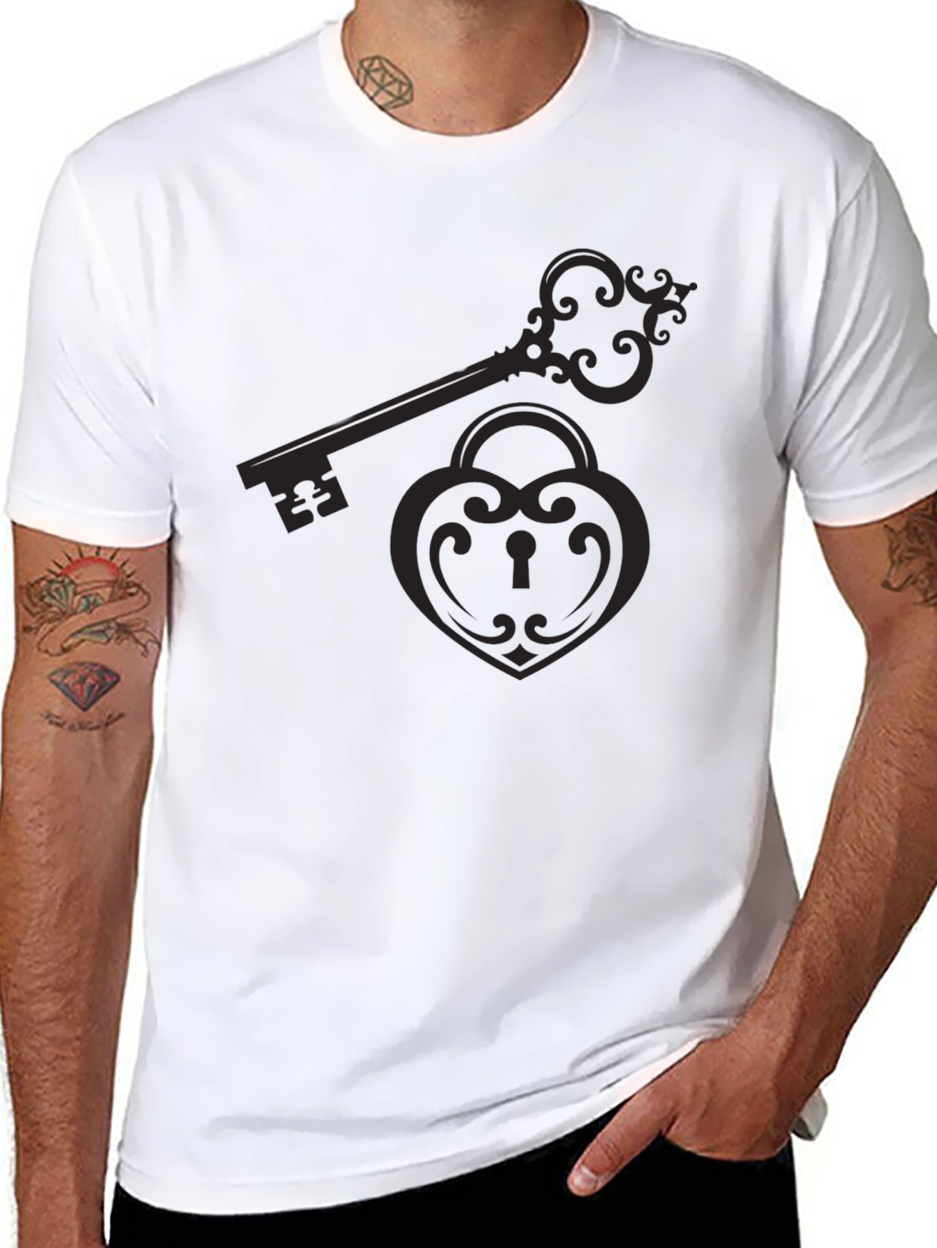 Lock & Key Graphic Tee - Classic Black T-Shirt