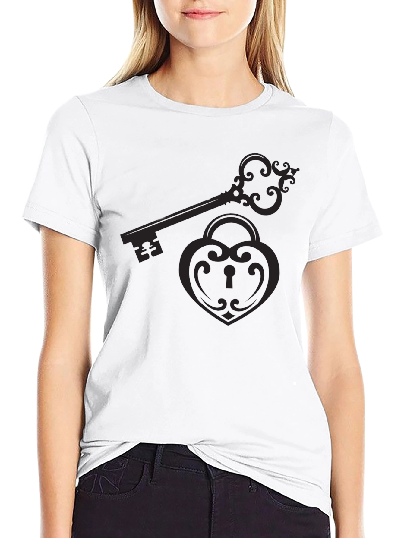 Lock & Key Graphic Tee - Classic Black T-Shirt