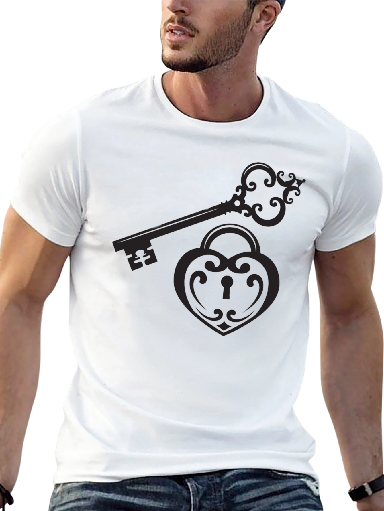 Lock & Key Graphic Tee - Classic Black T-Shirt