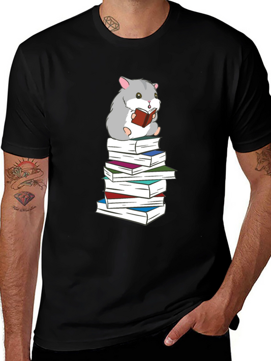 Hamster Reading Book T-Shirt