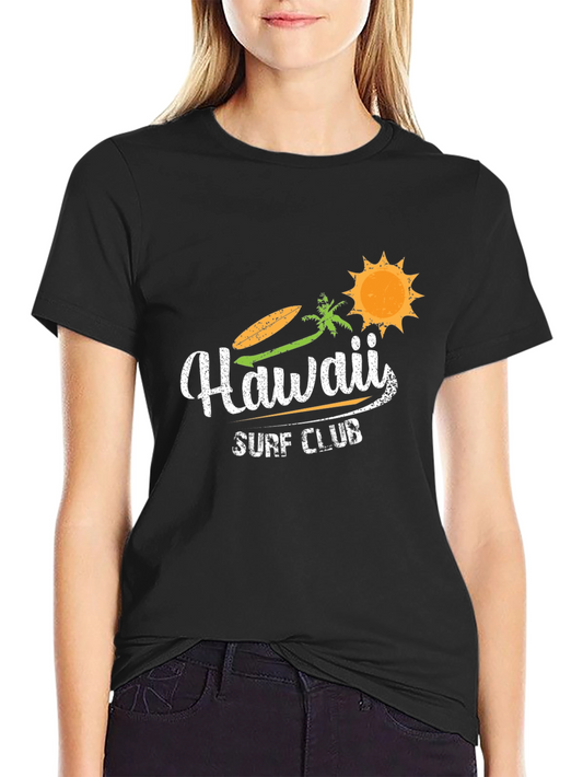 Hawaii Surf Club Black Graphic Tee