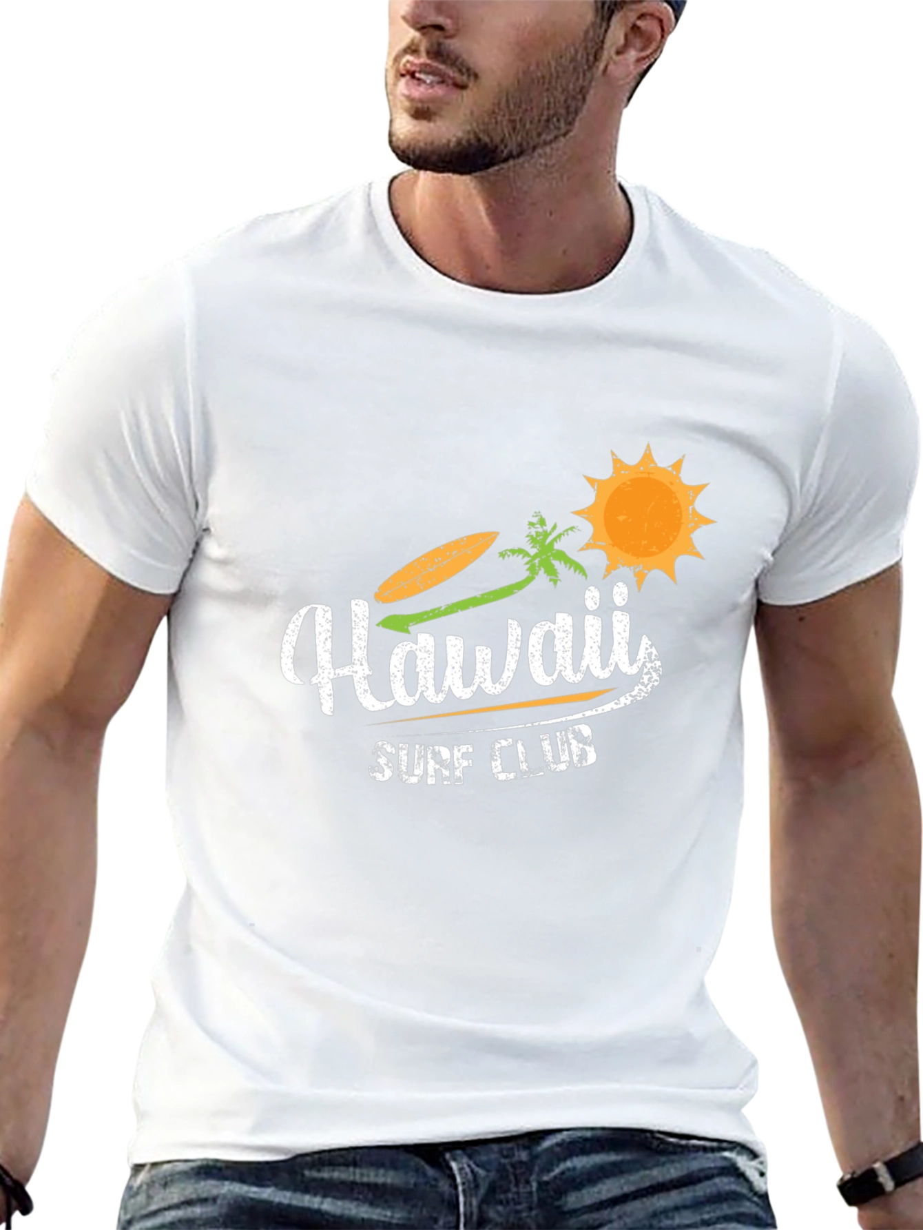 Hawaii Surf Club Black Graphic Tee