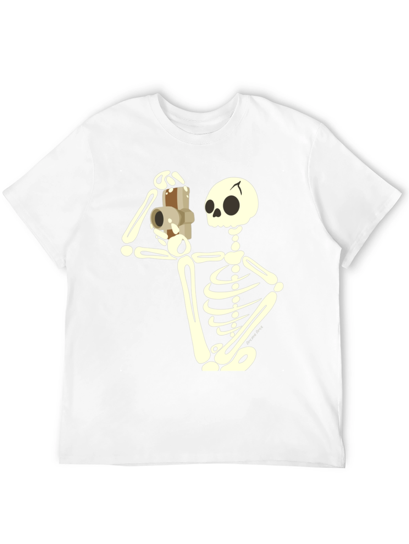 Skeleton Photographer Graphic T-Shirt