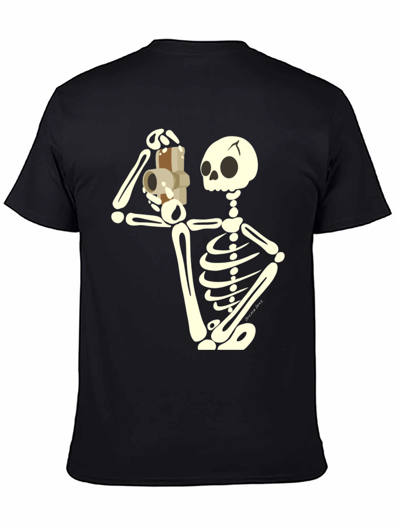 Skeleton Photographer Graphic T-Shirt