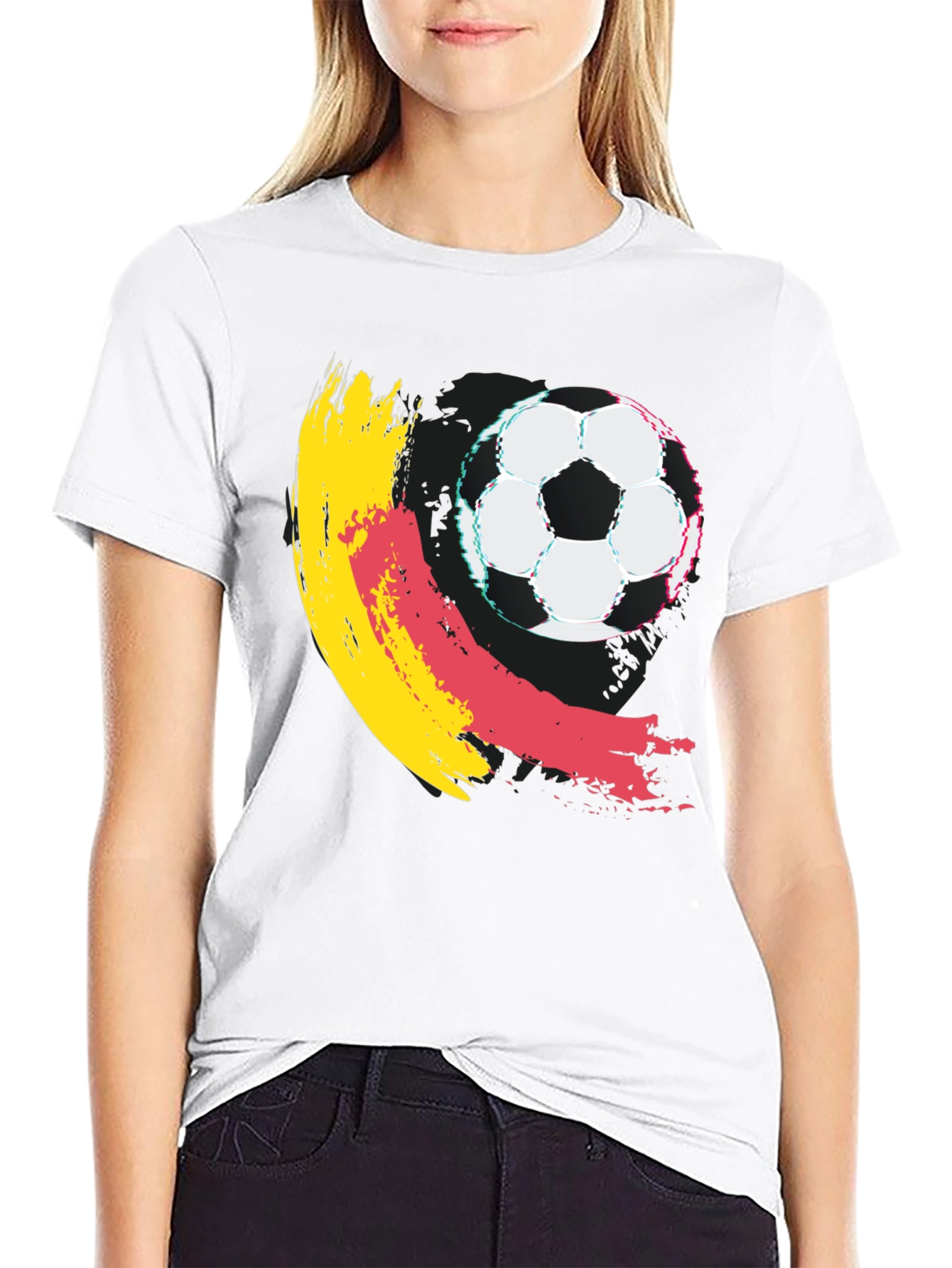 Soccer Ball Graphic T-Shirt - Casual Cotton Tee