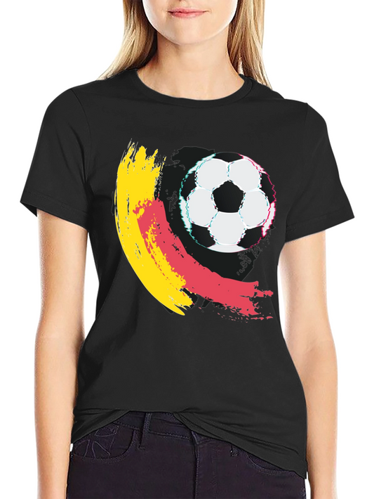 Soccer Ball Graphic T-Shirt - Casual Cotton Tee