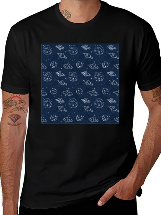 Cosmic Dreams T-Shirt - Space Pattern Tee