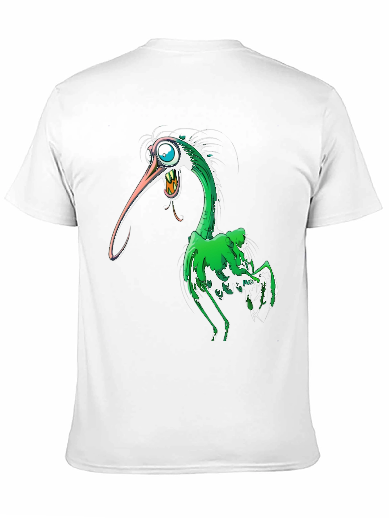 Cartoon Bird Graphic T-Shirt - Black
