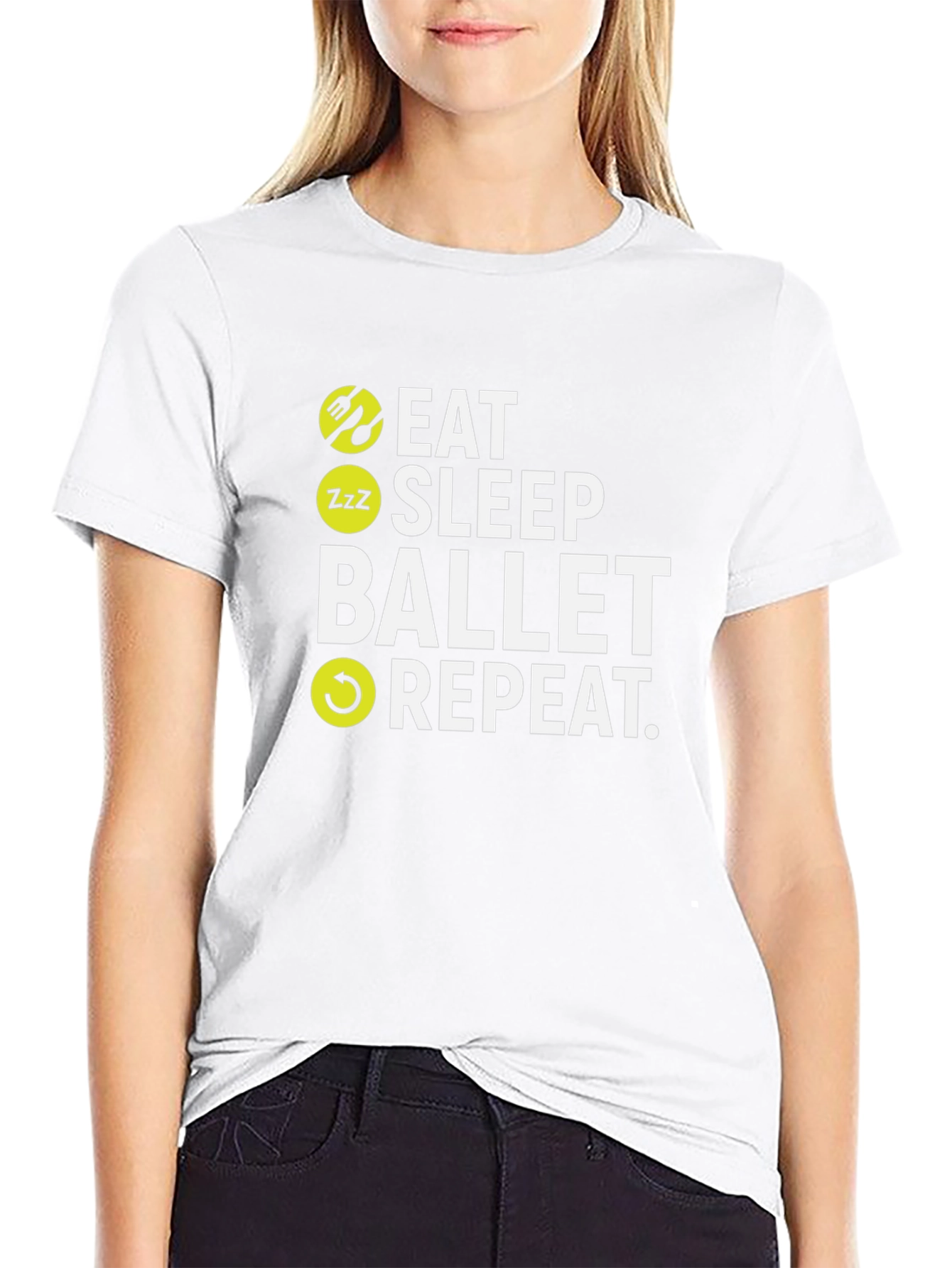 Eat Sleep Ballet Repeat Graphic T-Shirt
